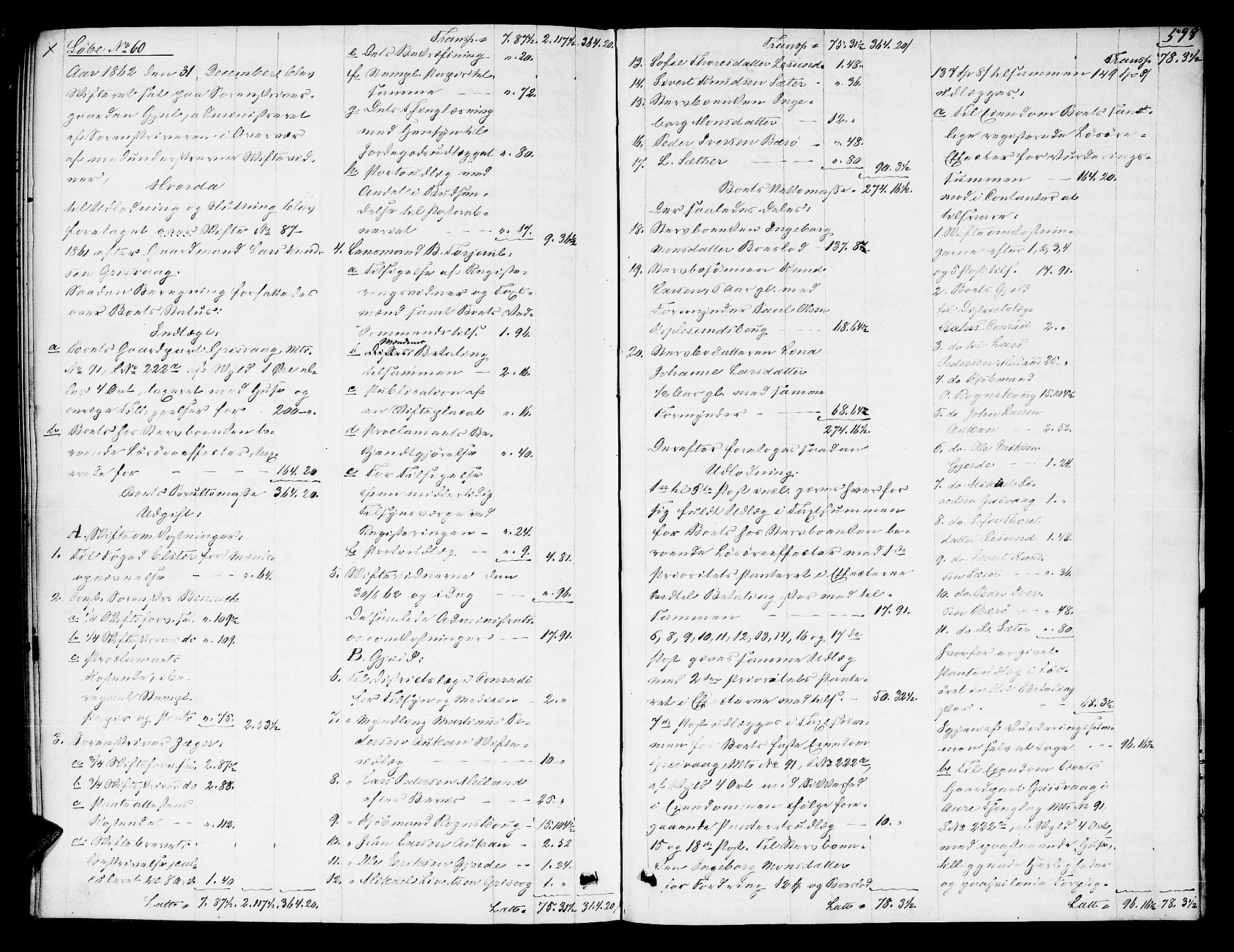 Nordmøre sorenskriveri, SAT/A-4132/1/3/3A/L0033: Utlodningsprotokoll nr. 02, 1850-1862, s. 598