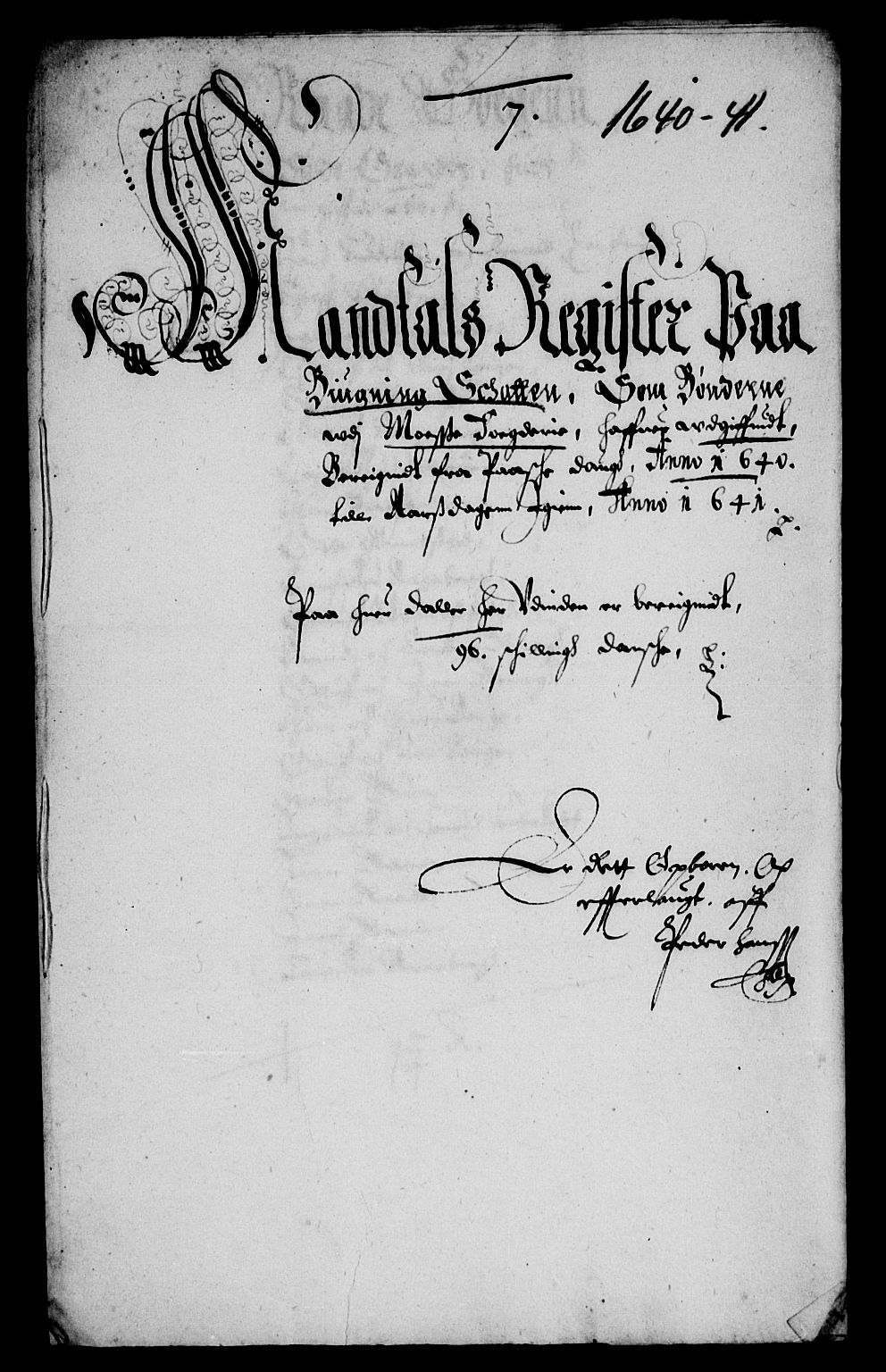 Rentekammeret inntil 1814, Reviderte regnskaper, Lensregnskaper, AV/RA-EA-5023/R/Rb/Rba/L0154: Akershus len, 1639-1641