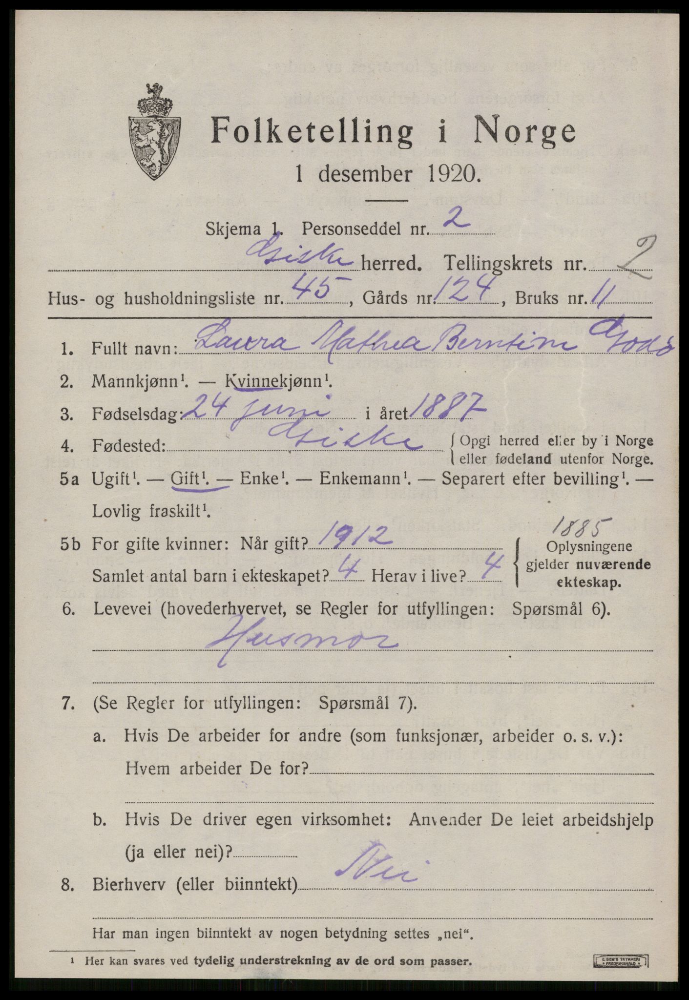 SAT, Folketelling 1920 for 1532 Giske herred, 1920, s. 1602