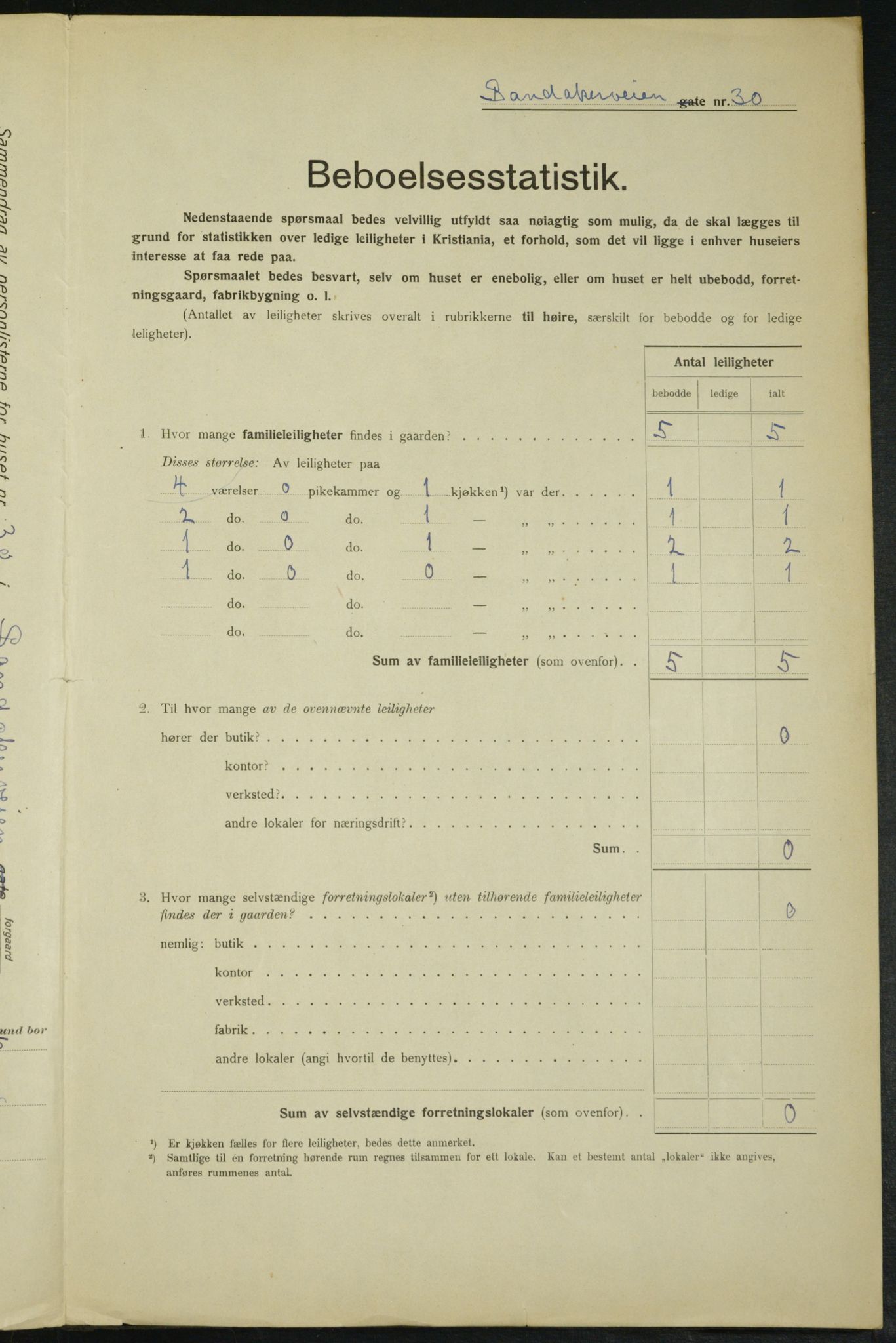 OBA, Kommunal folketelling 1.2.1915 for Kristiania, 1915, s. 86658