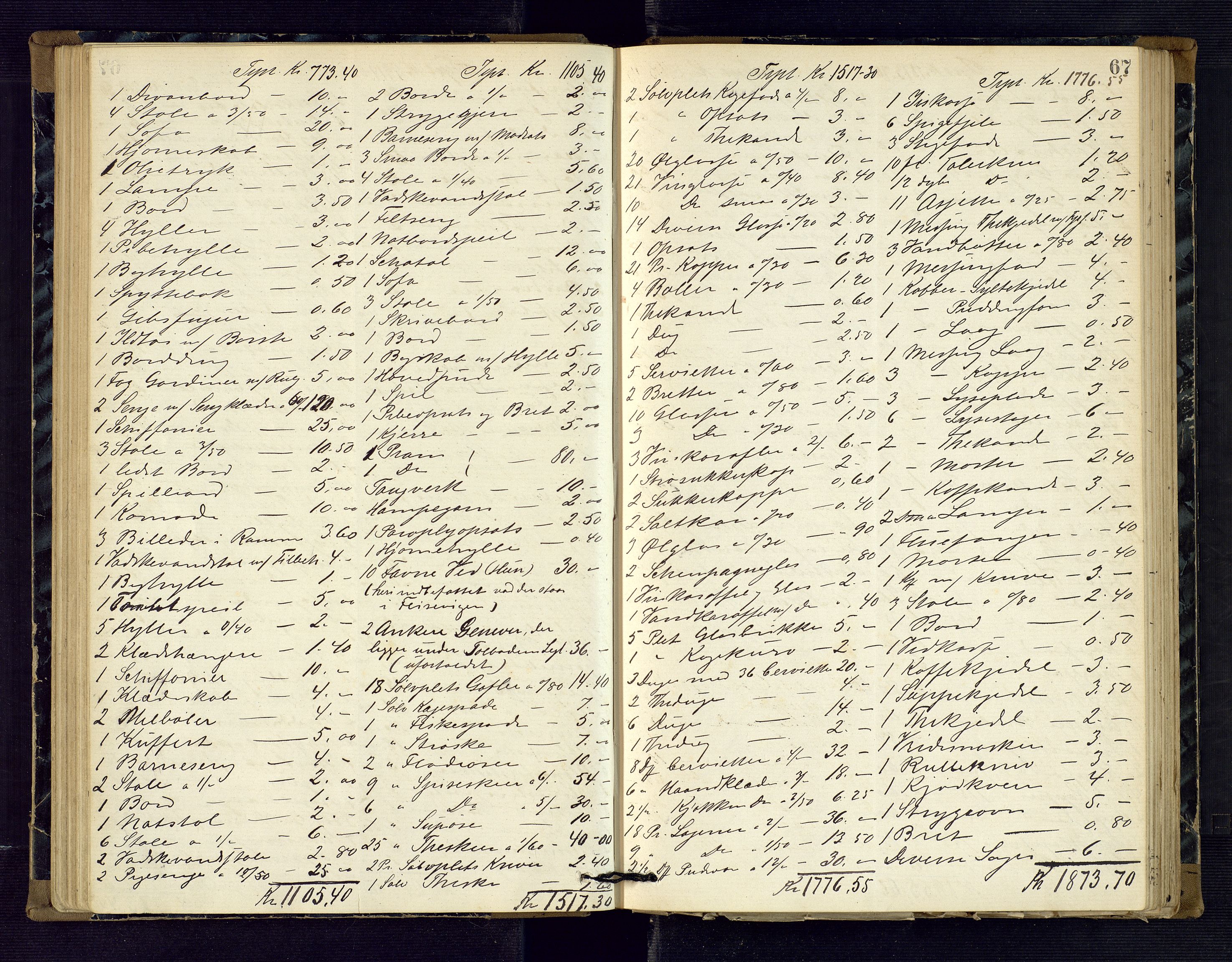 Risør byfogd, AV/SAK-1222-0005/H/Hc/L0004: Skifteprotokoll nr. 3B, 1882-1886, s. 67