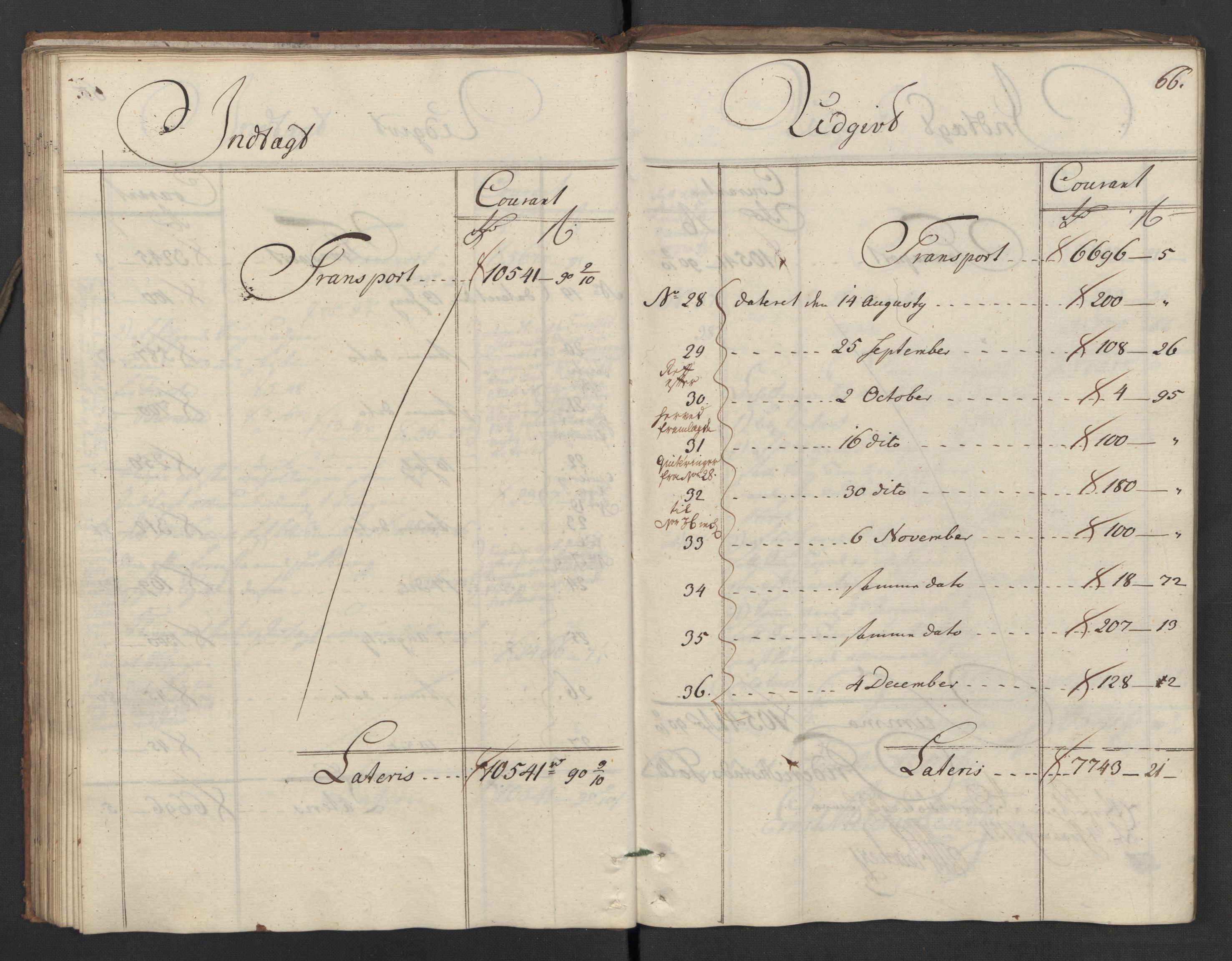 Generaltollkammeret, tollregnskaper, AV/RA-EA-5490/R02/L0023/0001: Tollregnskaper Fredrikstad / Utgående hovedtollbok, 1756, s. 66