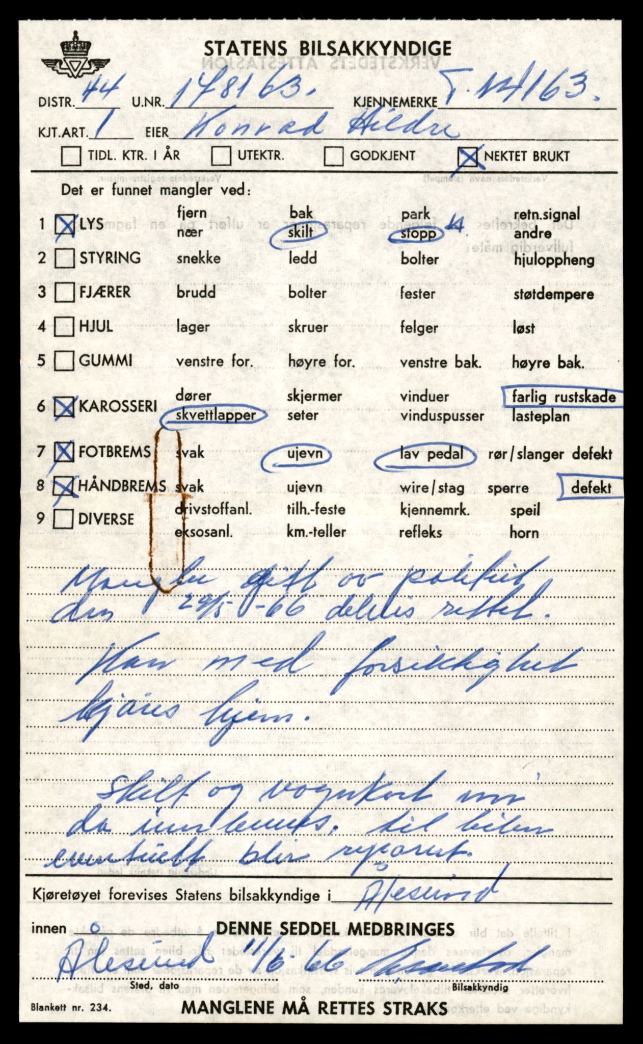 Møre og Romsdal vegkontor - Ålesund trafikkstasjon, AV/SAT-A-4099/F/Fe/L0043: Registreringskort for kjøretøy T 14080 - T 14204, 1927-1998, s. 2237