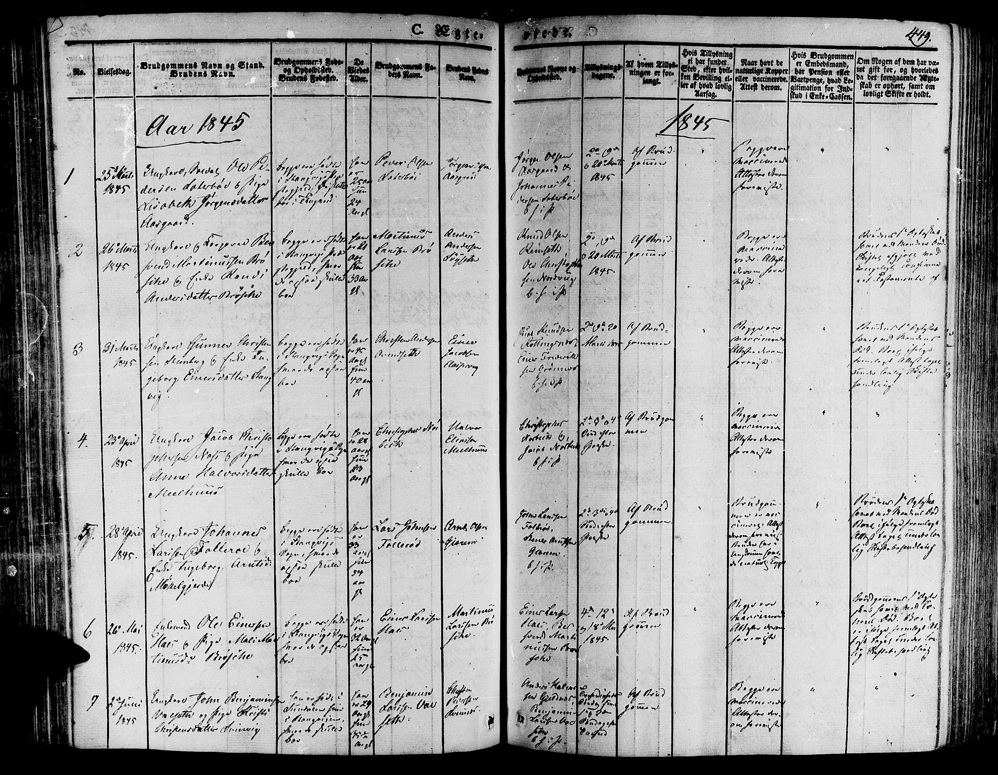 Ministerialprotokoller, klokkerbøker og fødselsregistre - Møre og Romsdal, SAT/A-1454/592/L1024: Ministerialbok nr. 592A03 /1, 1831-1849, s. 449