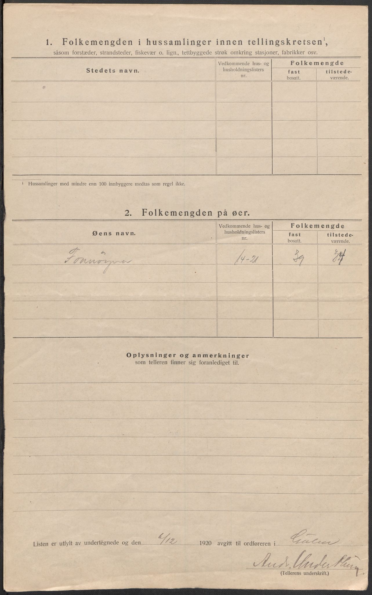 SAB, Folketelling 1920 for 1411 Gulen herred, 1920, s. 19