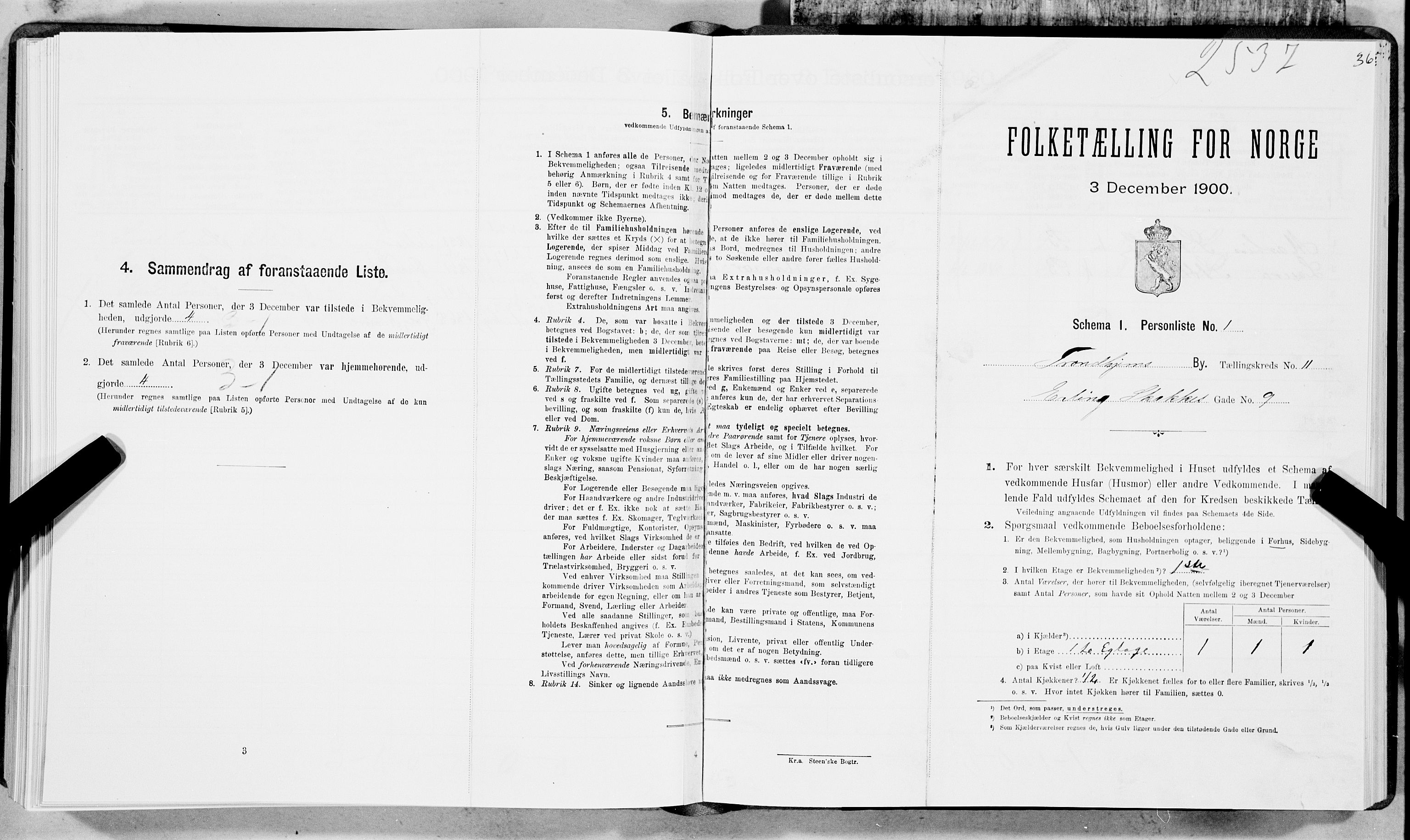 SAT, Folketelling 1900 for 1601 Trondheim kjøpstad, 1900, s. 1854