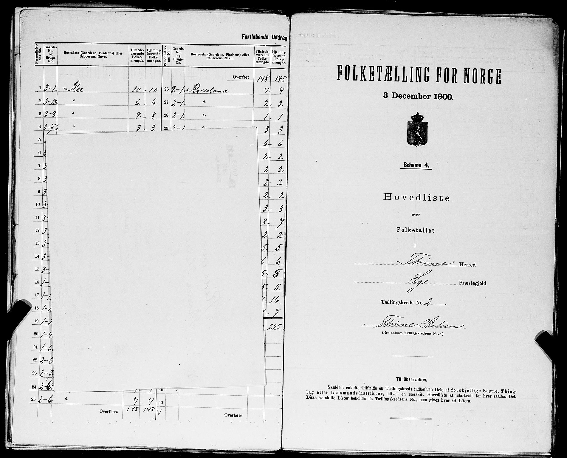 SAST, Folketelling 1900 for 1121 Time herred, 1900, s. 17