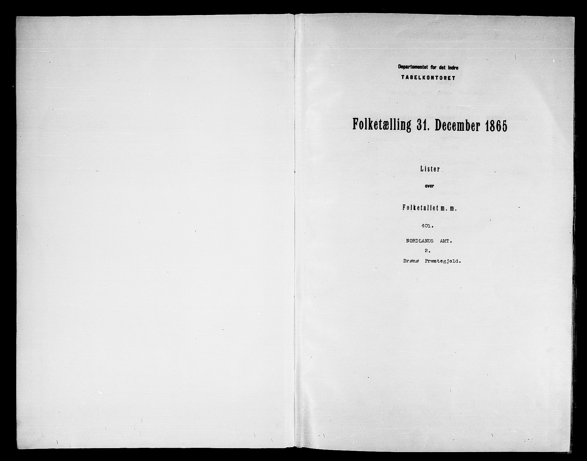 RA, Folketelling 1865 for 1814P Brønnøy prestegjeld, 1865, s. 3
