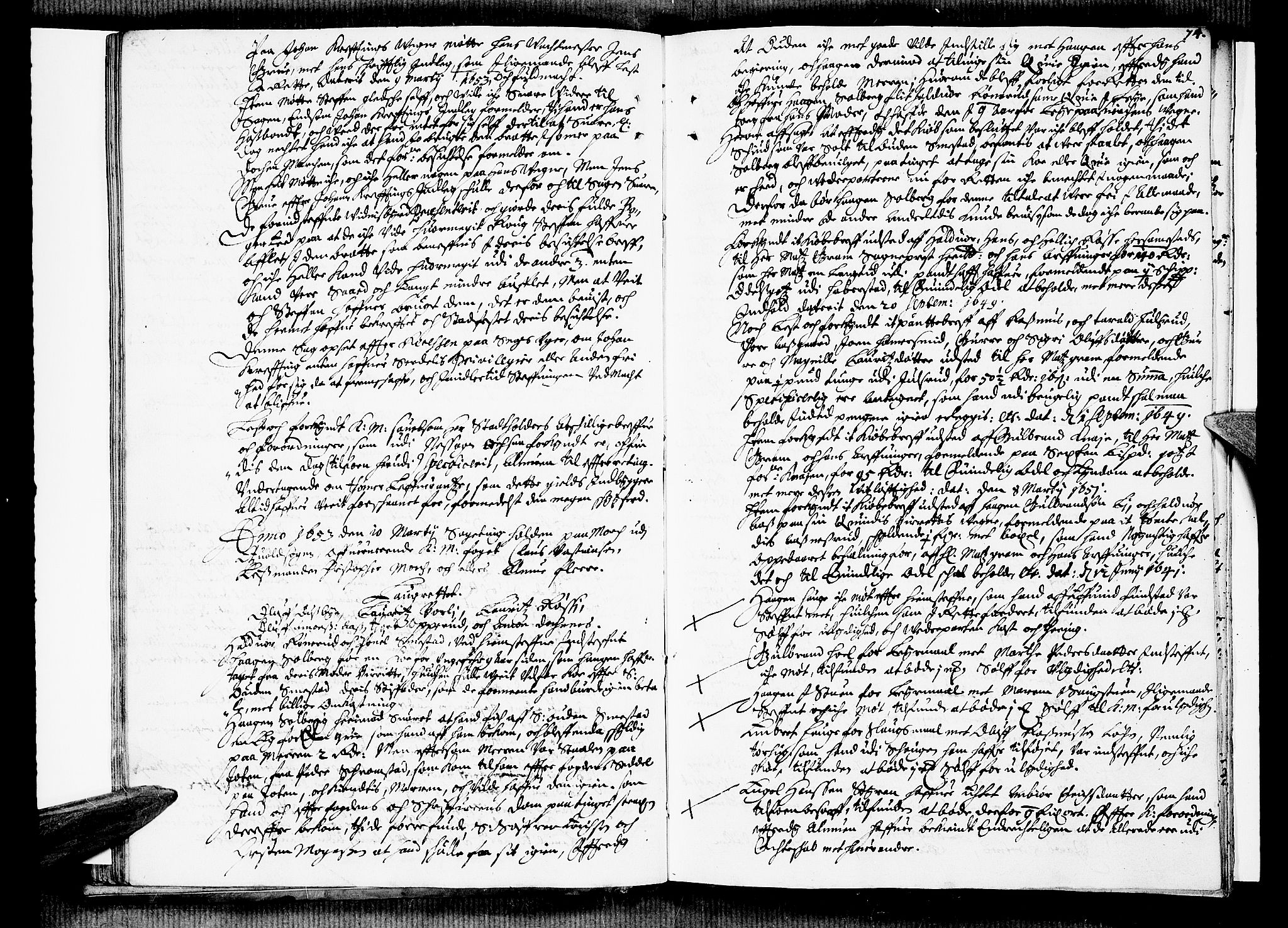 Øvre Romerike sorenskriveri, SAO/A-10649/F/Fb/L0001: Tingbok 1, 1651-1653, s. 73b-74a