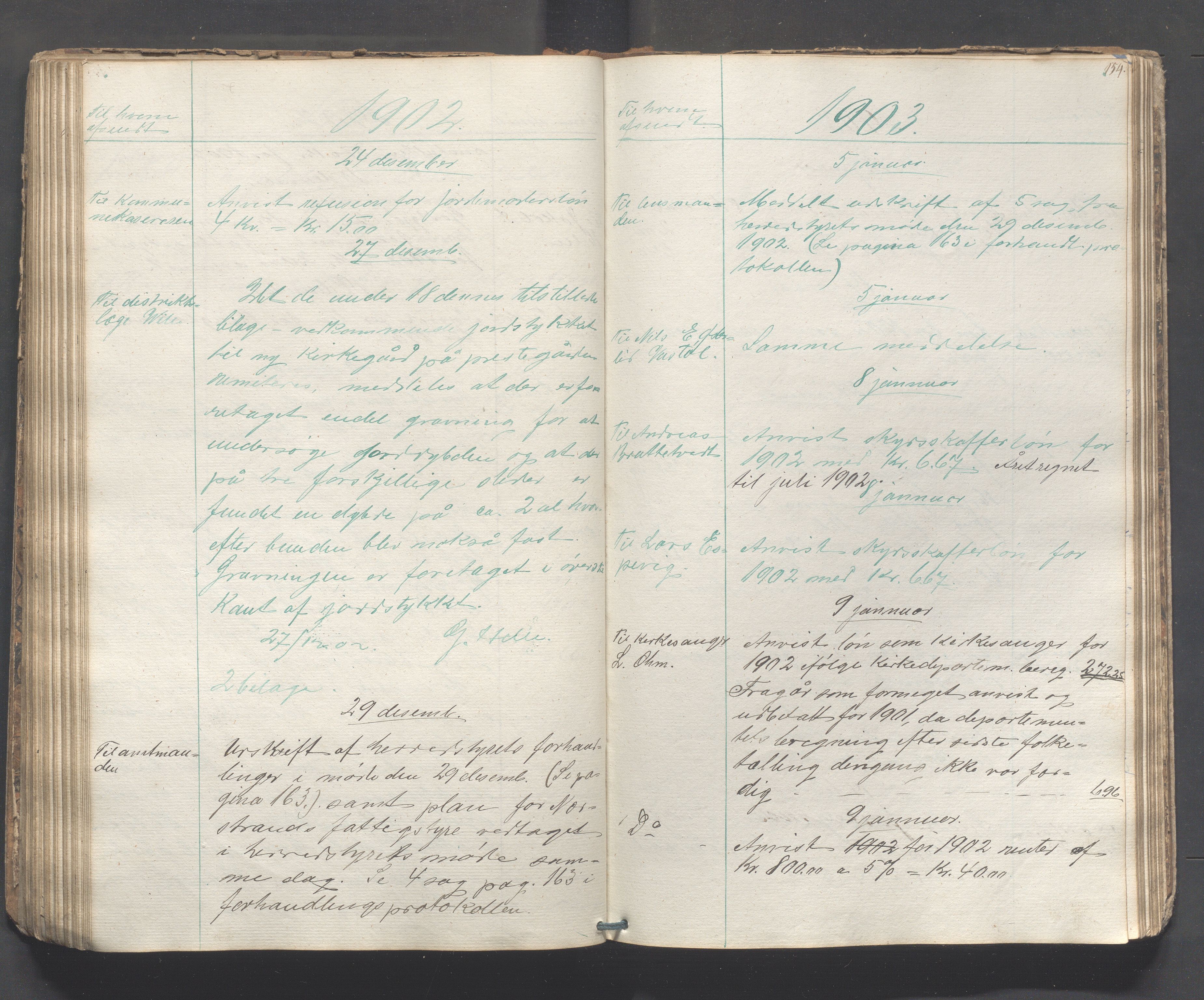 Nedstrand kommune - Formannskapet, IKAR/K-100244/B/L0001: Kopibok, 1837-1908, s. 154