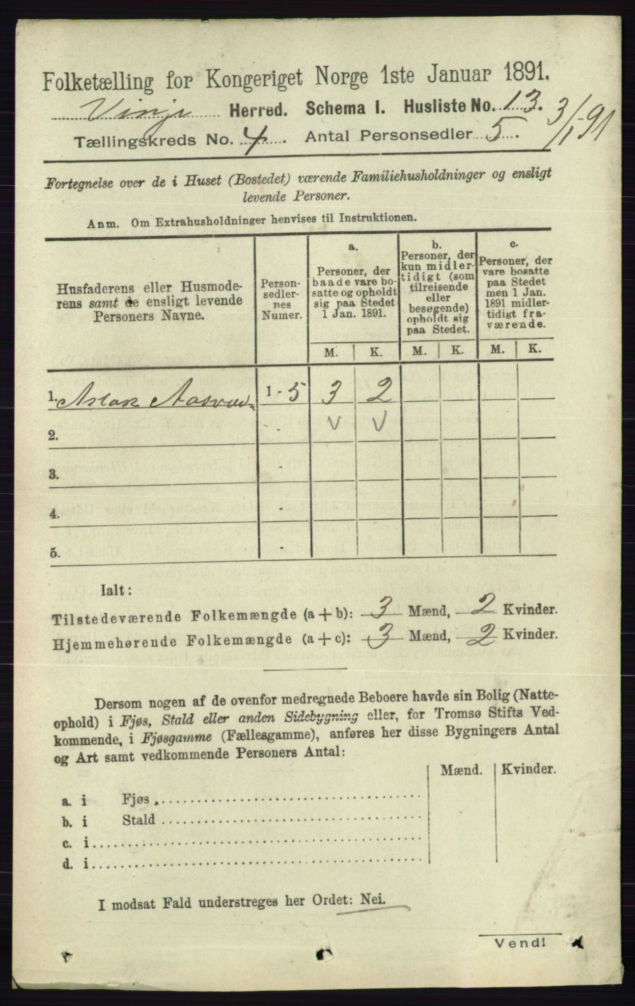 RA, Folketelling 1891 for 0834 Vinje herred, 1891, s. 918