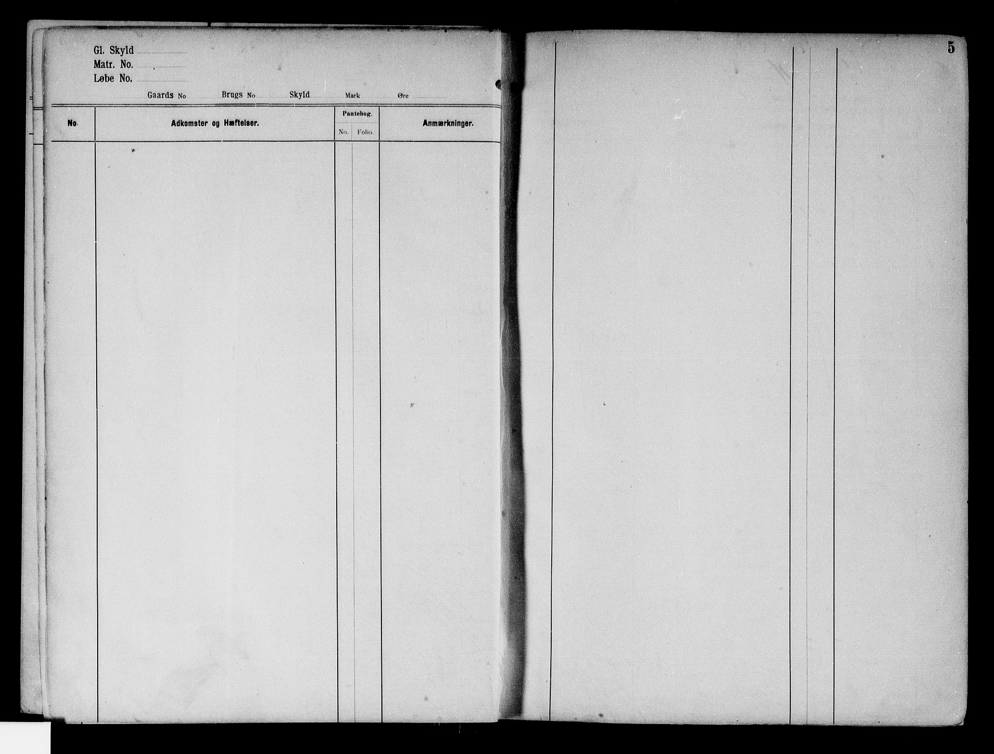 Follo sorenskriveri, SAO/A-10274/G/Gb/Gbd/L0002a: Panteregister nr. IV 2a, 1897-1938, s. 5