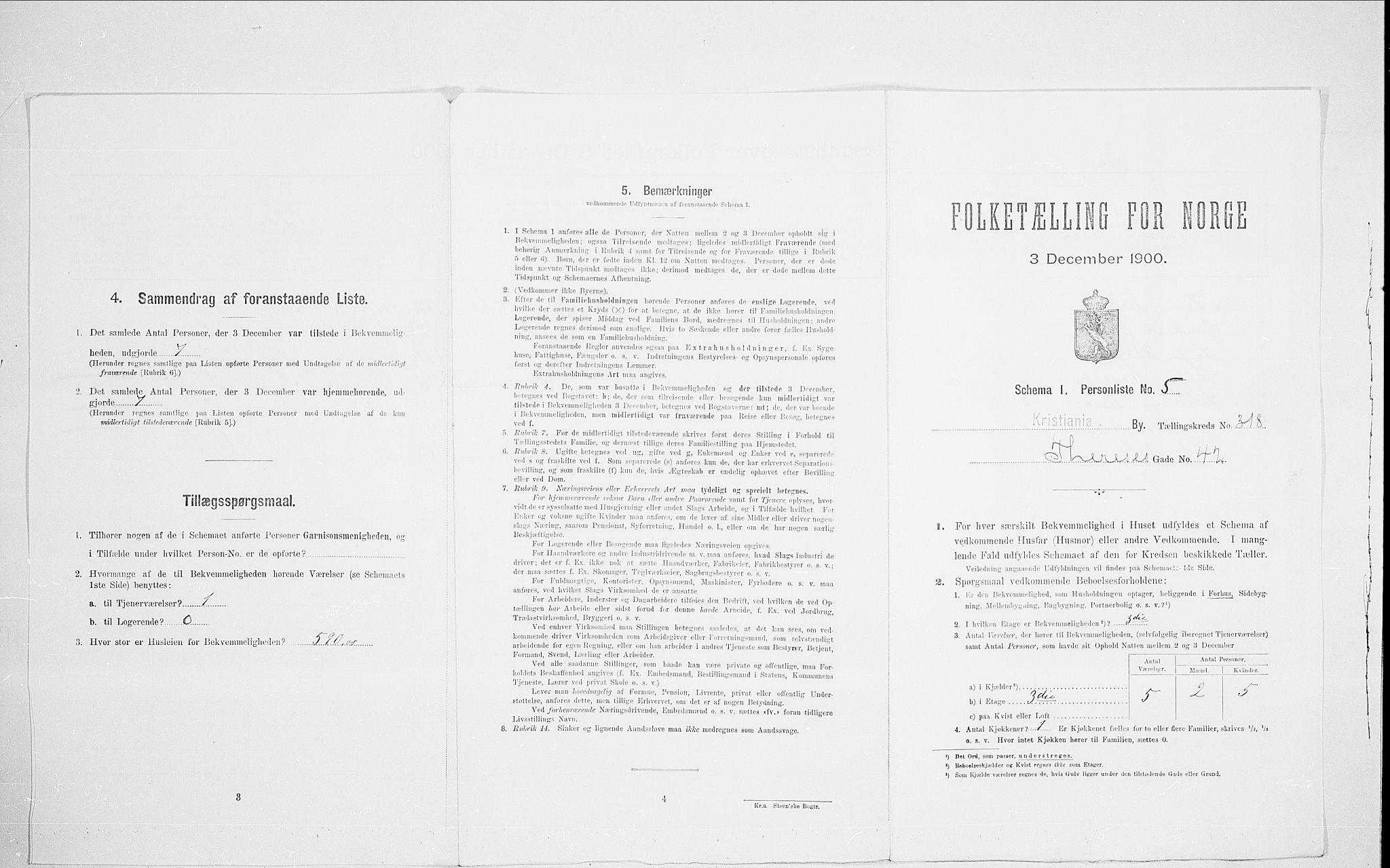 SAO, Folketelling 1900 for 0301 Kristiania kjøpstad, 1900, s. 97281