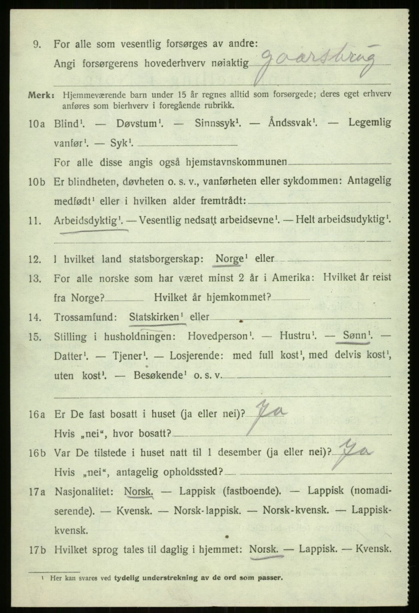 SATØ, Folketelling 1920 for 1933 Balsfjord herred, 1920, s. 3811