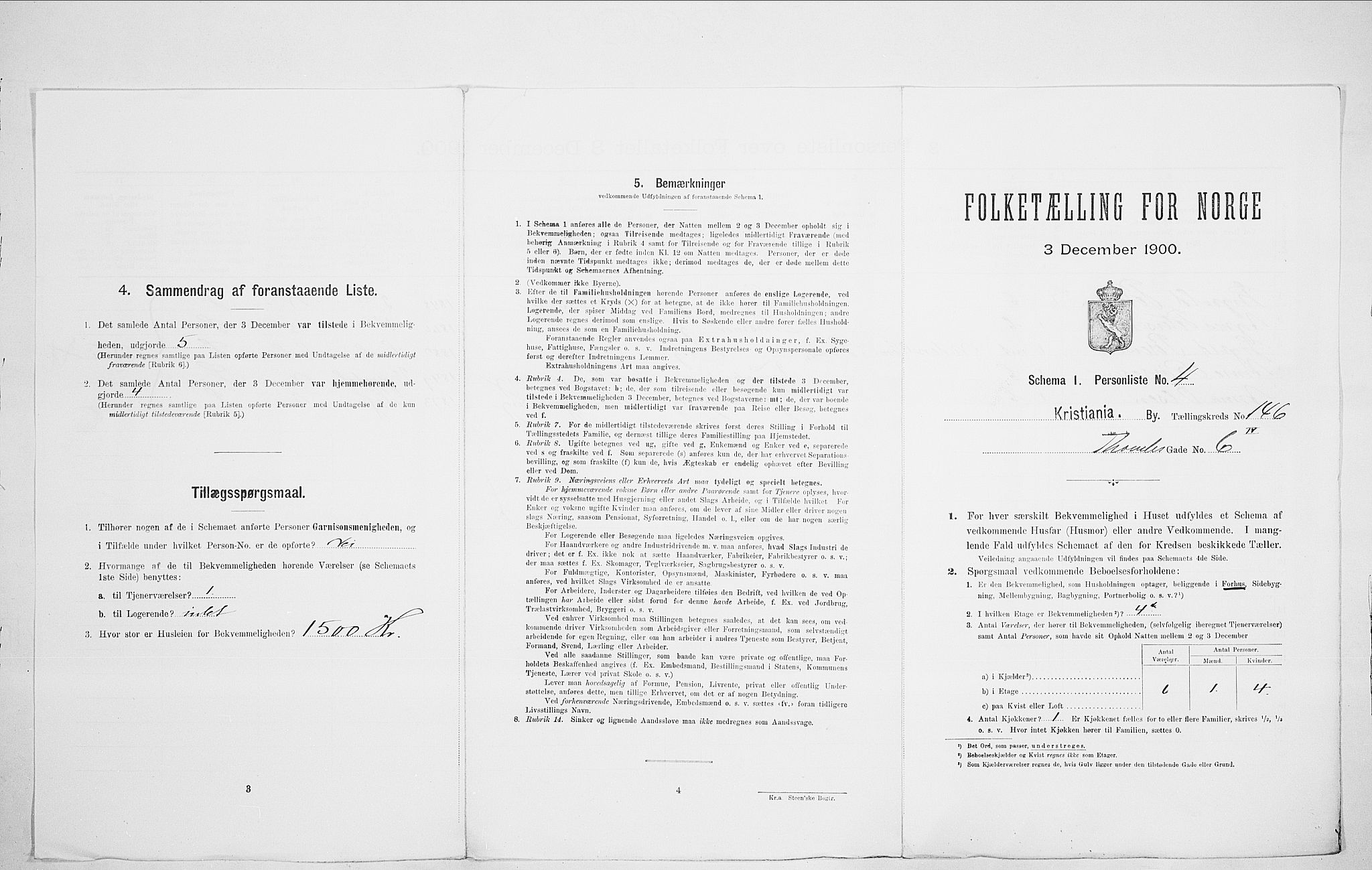 SAO, Folketelling 1900 for 0301 Kristiania kjøpstad, 1900, s. 97628