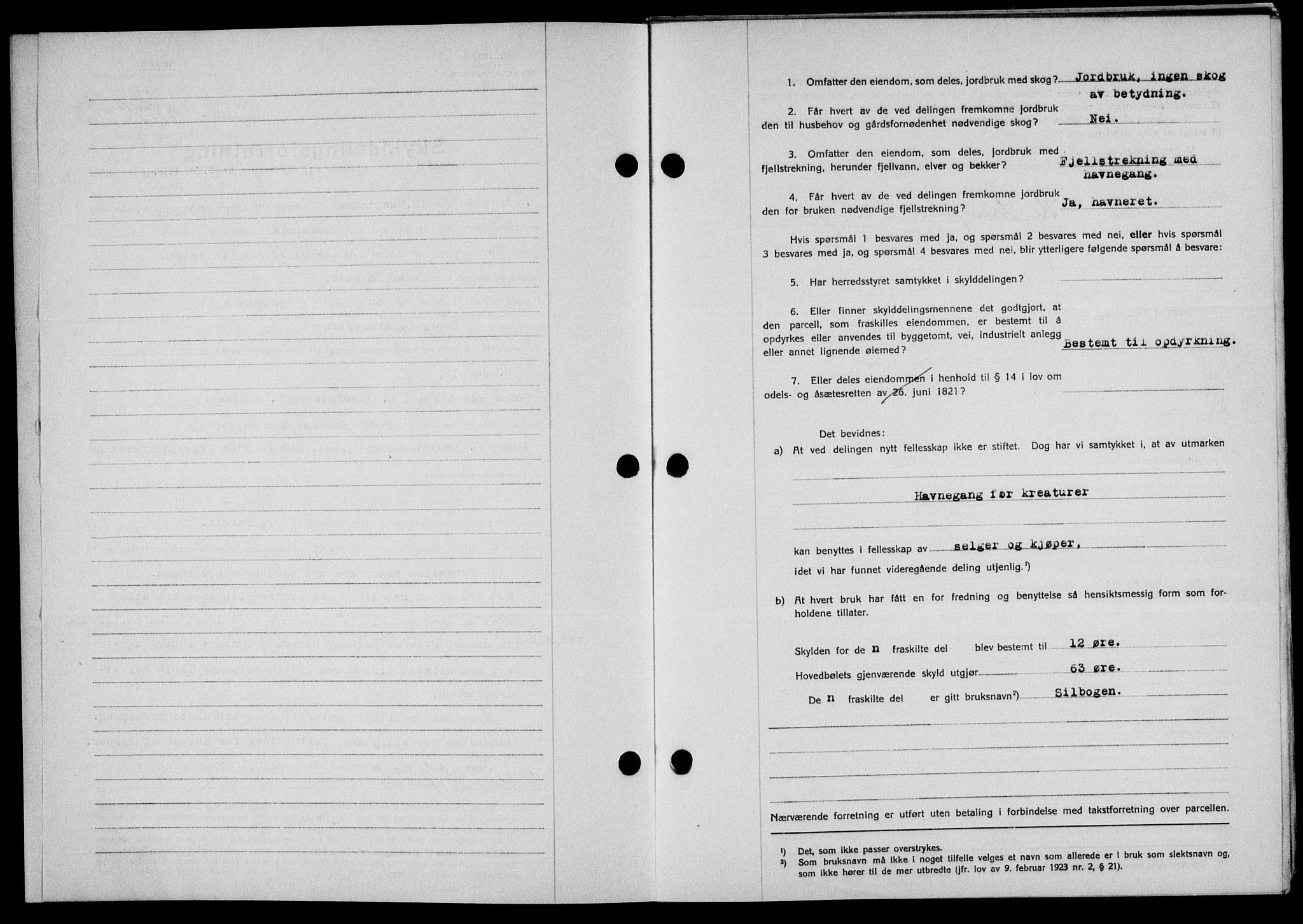 Lofoten sorenskriveri, SAT/A-0017/1/2/2C/L0001a: Pantebok nr. 1a, 1936-1937, Dagboknr: 2119/1936