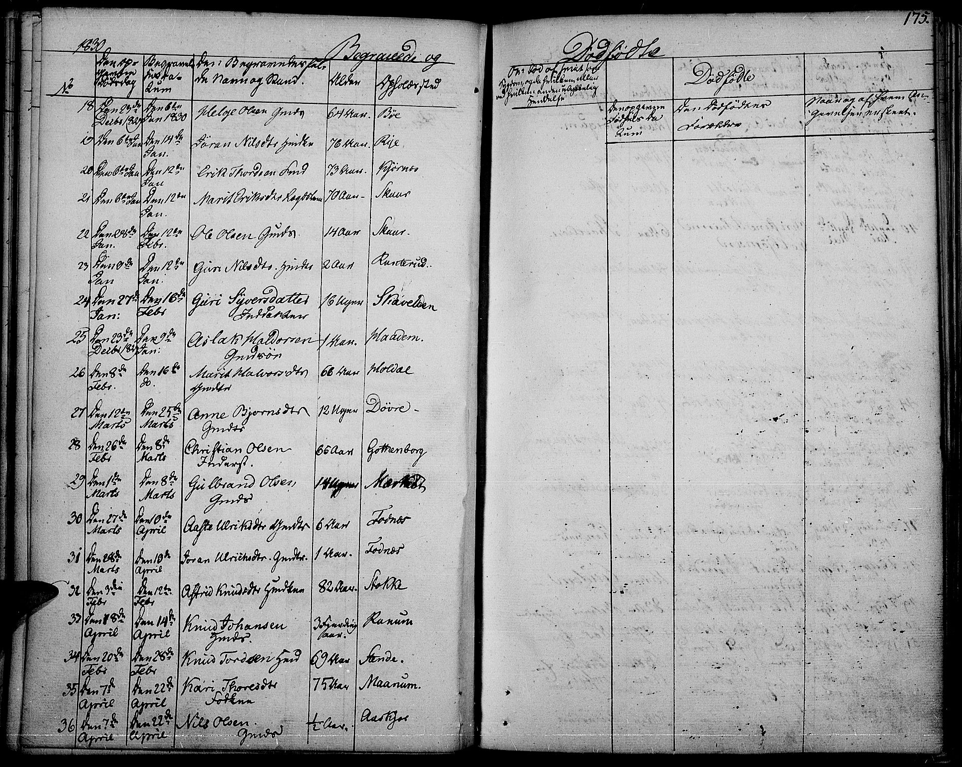 Nord-Aurdal prestekontor, AV/SAH-PREST-132/H/Ha/Haa/L0003: Ministerialbok nr. 3, 1828-1841, s. 175