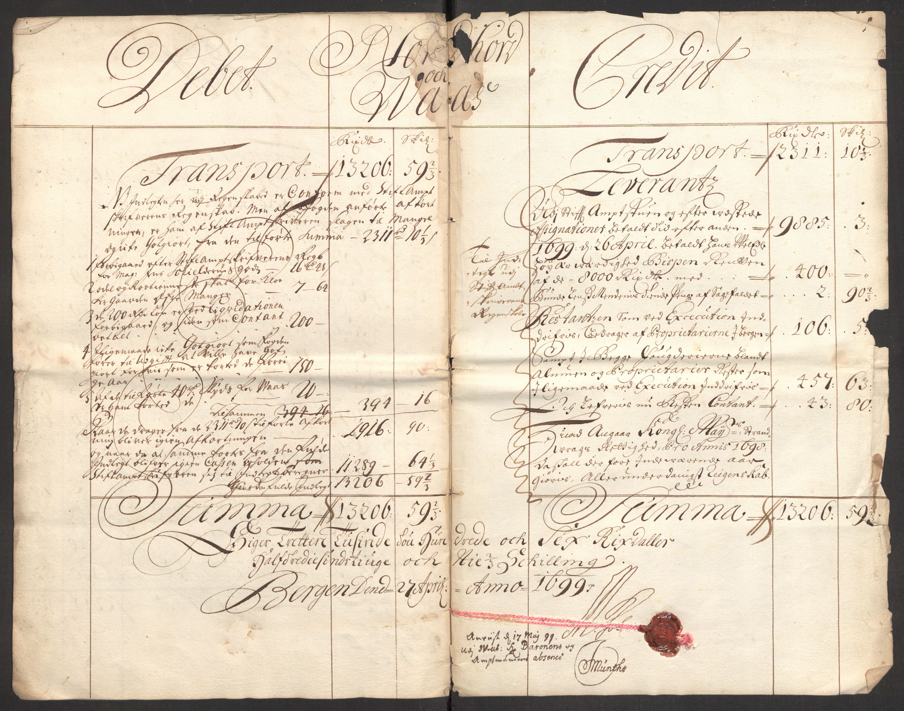 Rentekammeret inntil 1814, Reviderte regnskaper, Fogderegnskap, RA/EA-4092/R51/L3184: Fogderegnskap Nordhordland og Voss, 1698-1699, s. 10