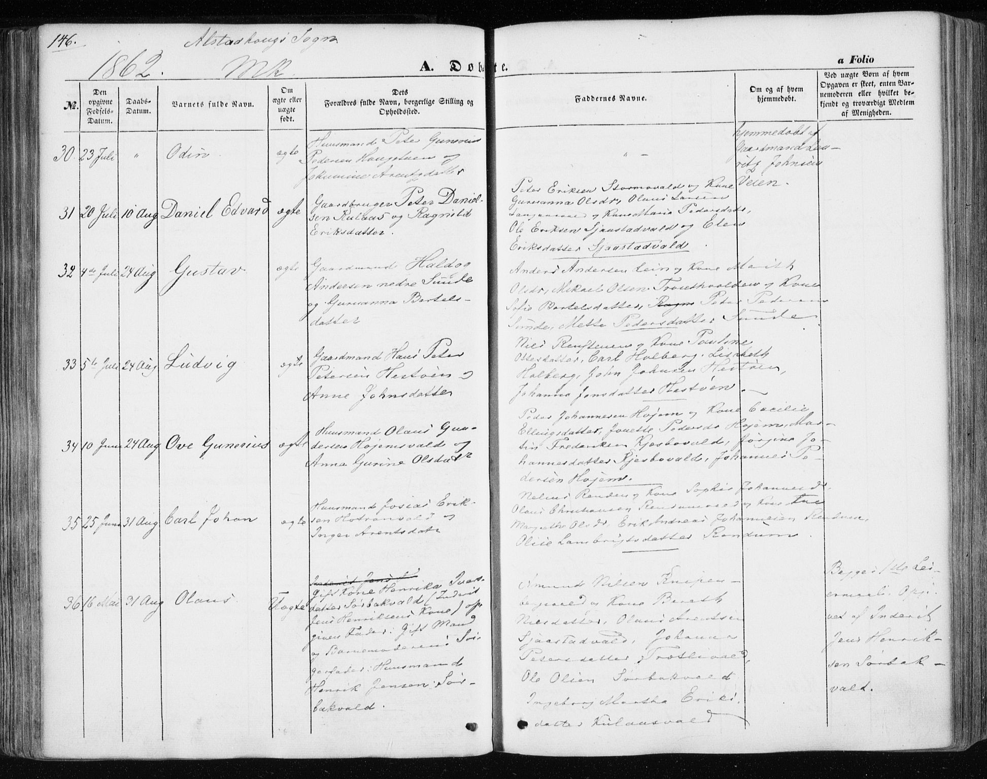 Ministerialprotokoller, klokkerbøker og fødselsregistre - Nord-Trøndelag, SAT/A-1458/717/L0154: Ministerialbok nr. 717A07 /1, 1850-1862, s. 146