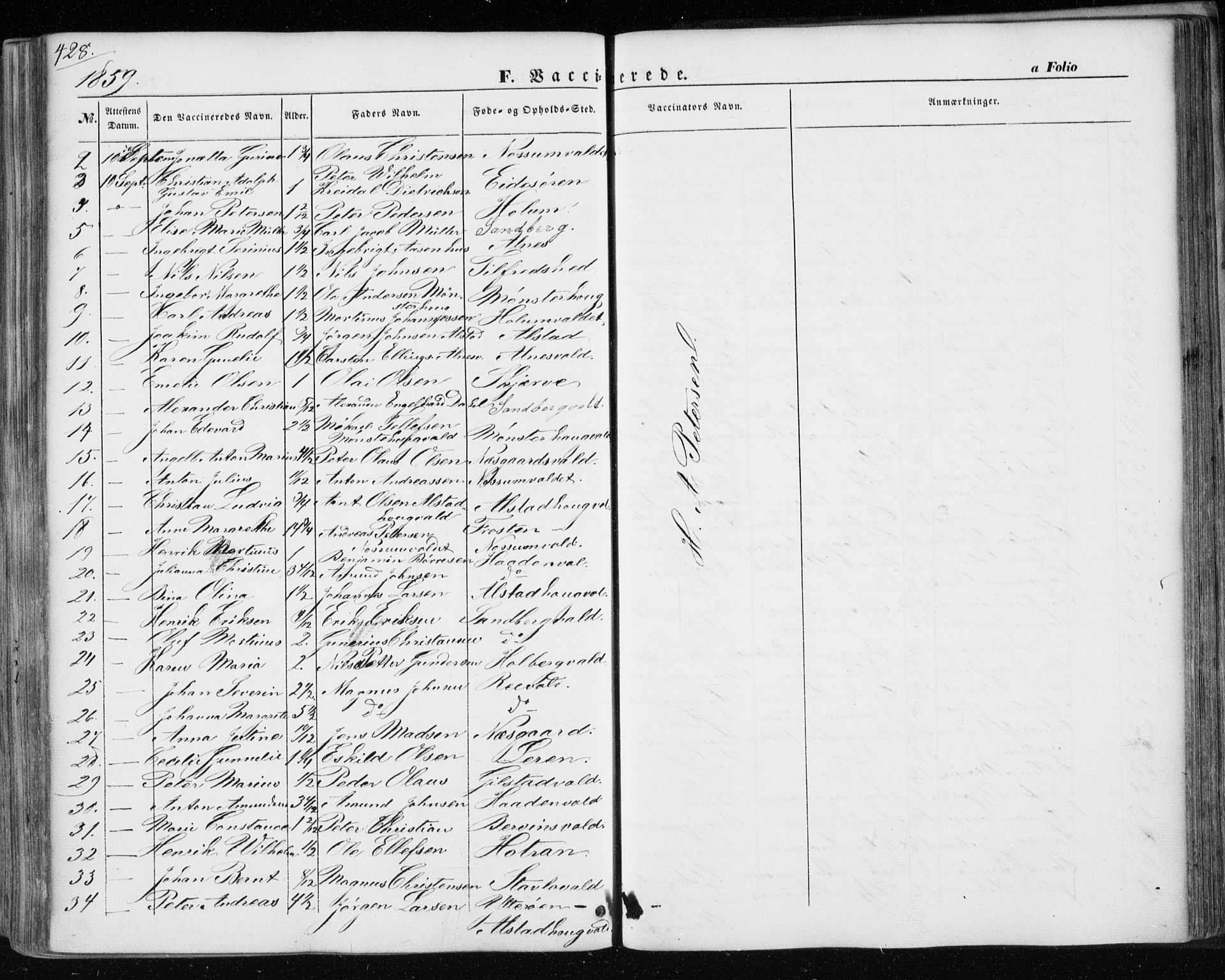 Ministerialprotokoller, klokkerbøker og fødselsregistre - Nord-Trøndelag, SAT/A-1458/717/L0154: Ministerialbok nr. 717A07 /1, 1850-1862, s. 428