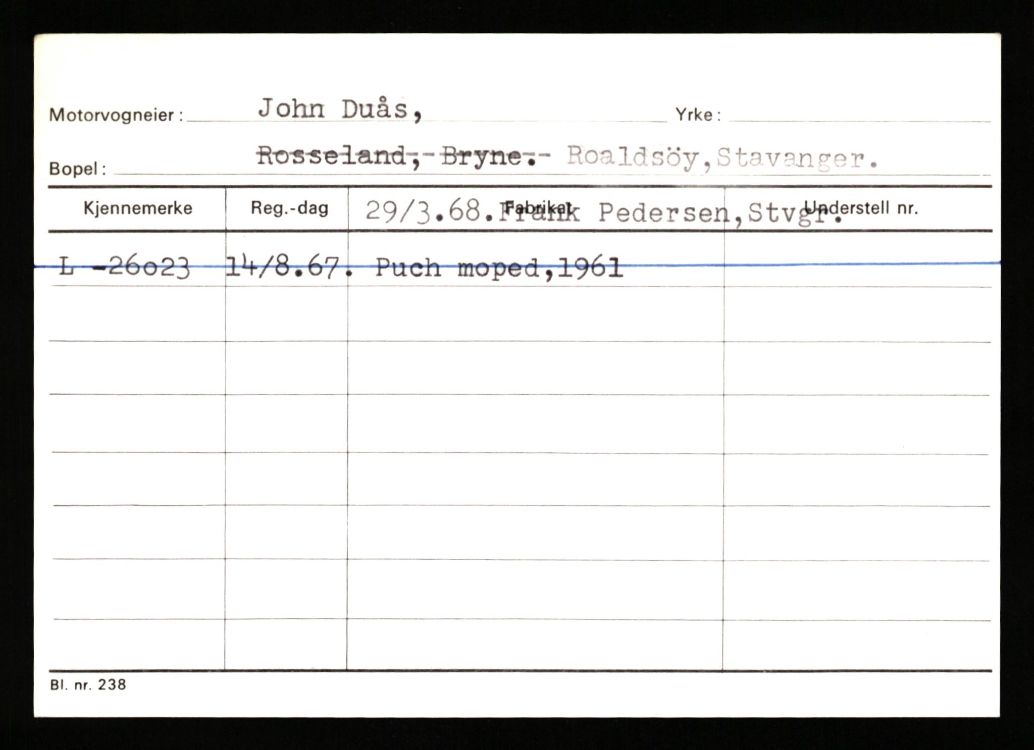 Stavanger trafikkstasjon, AV/SAST-A-101942/0/H/L0006: Dalva - Egersund, 1930-1971, s. 1021