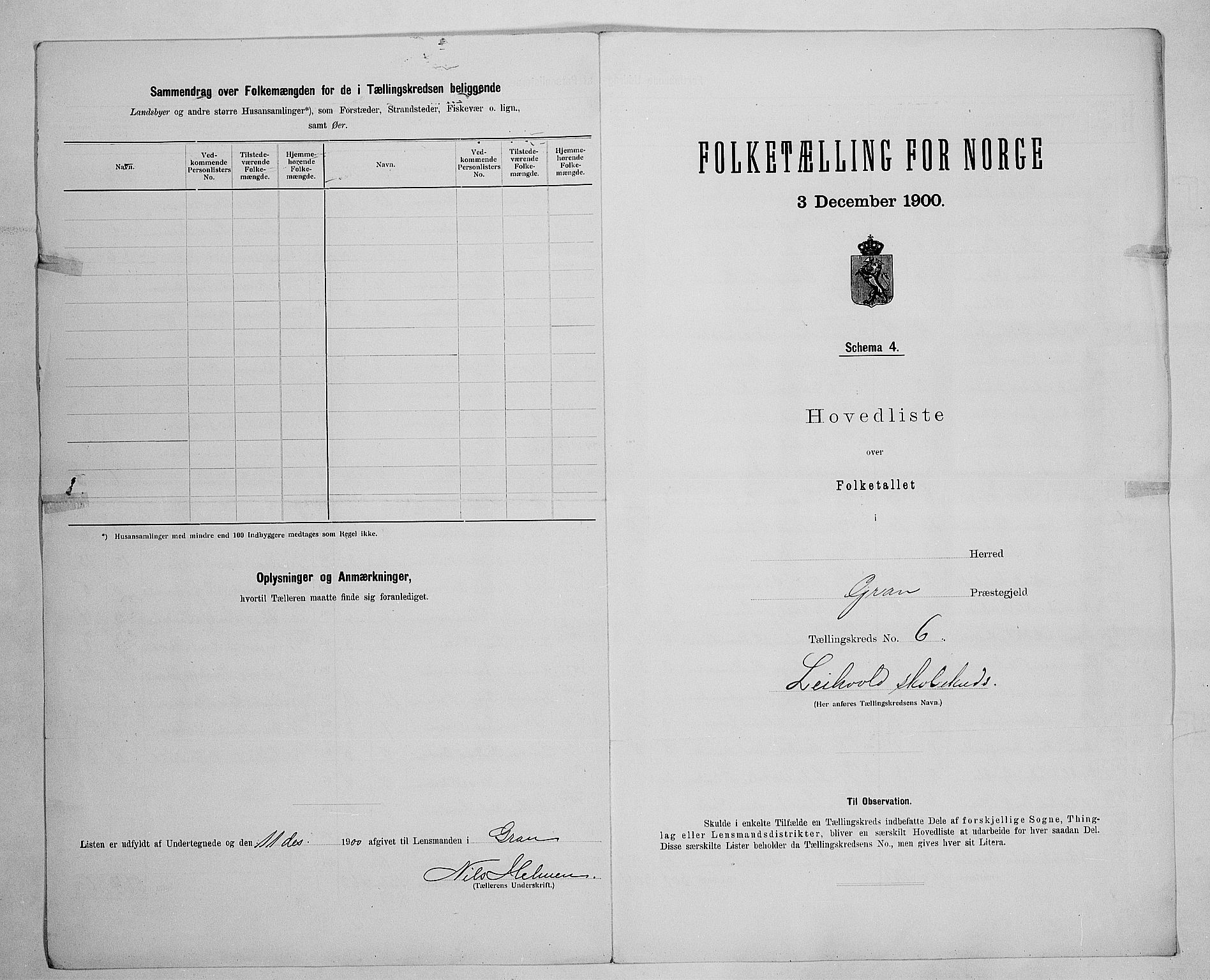 SAH, Folketelling 1900 for 0534 Gran herred, 1900, s. 29