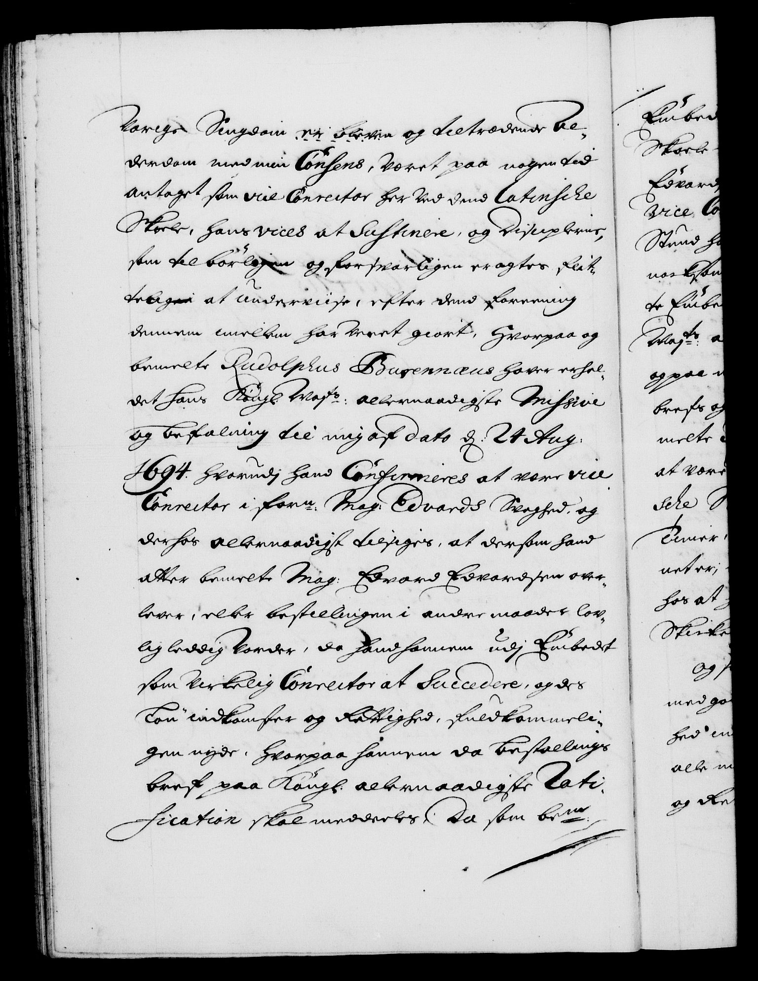 Danske Kanselli 1572-1799, RA/EA-3023/F/Fc/Fca/Fcaa/L0016: Norske registre (mikrofilm), 1692-1697, s. 220b