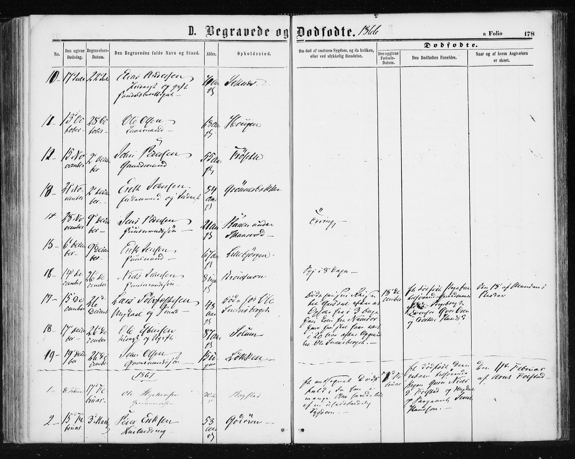 Ministerialprotokoller, klokkerbøker og fødselsregistre - Sør-Trøndelag, AV/SAT-A-1456/687/L1001: Ministerialbok nr. 687A07, 1863-1878, s. 178