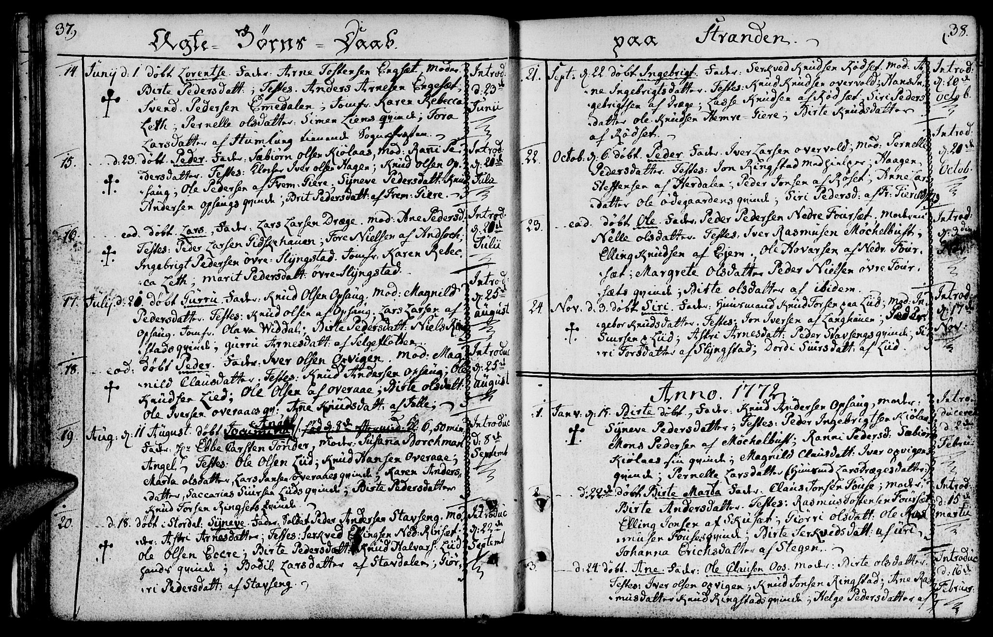 Ministerialprotokoller, klokkerbøker og fødselsregistre - Møre og Romsdal, SAT/A-1454/520/L0271: Ministerialbok nr. 520A01, 1759-1801, s. 37-38