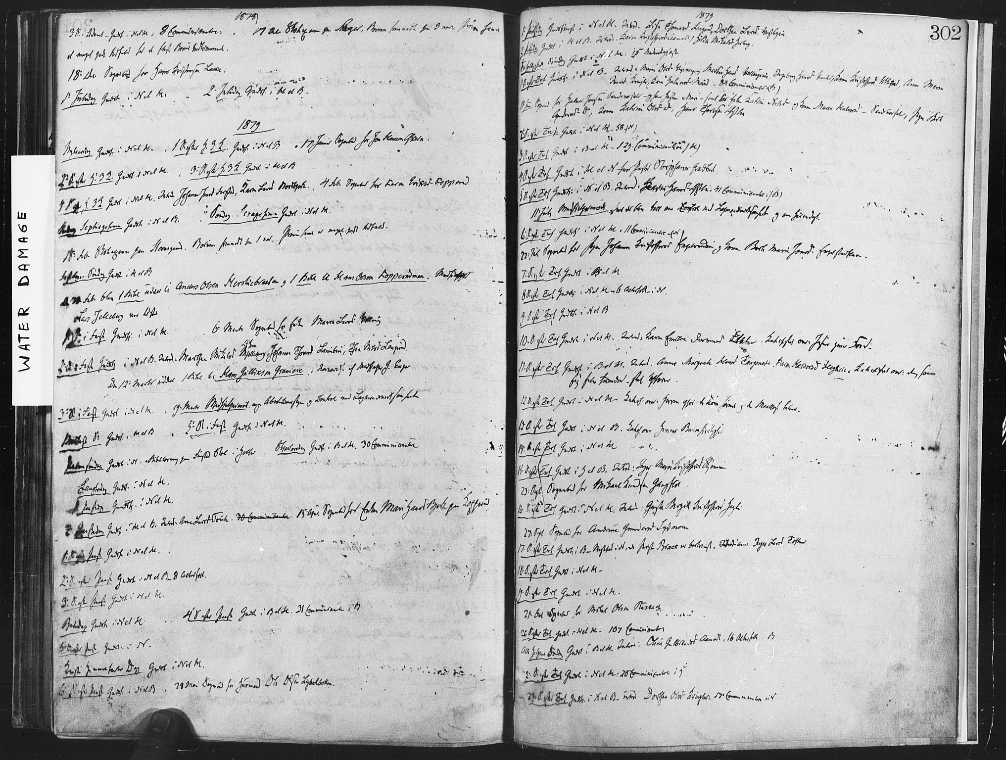 Nannestad prestekontor Kirkebøker, AV/SAO-A-10414a/F/Fa/L0013: Ministerialbok nr. I 13, 1873-1880, s. 302