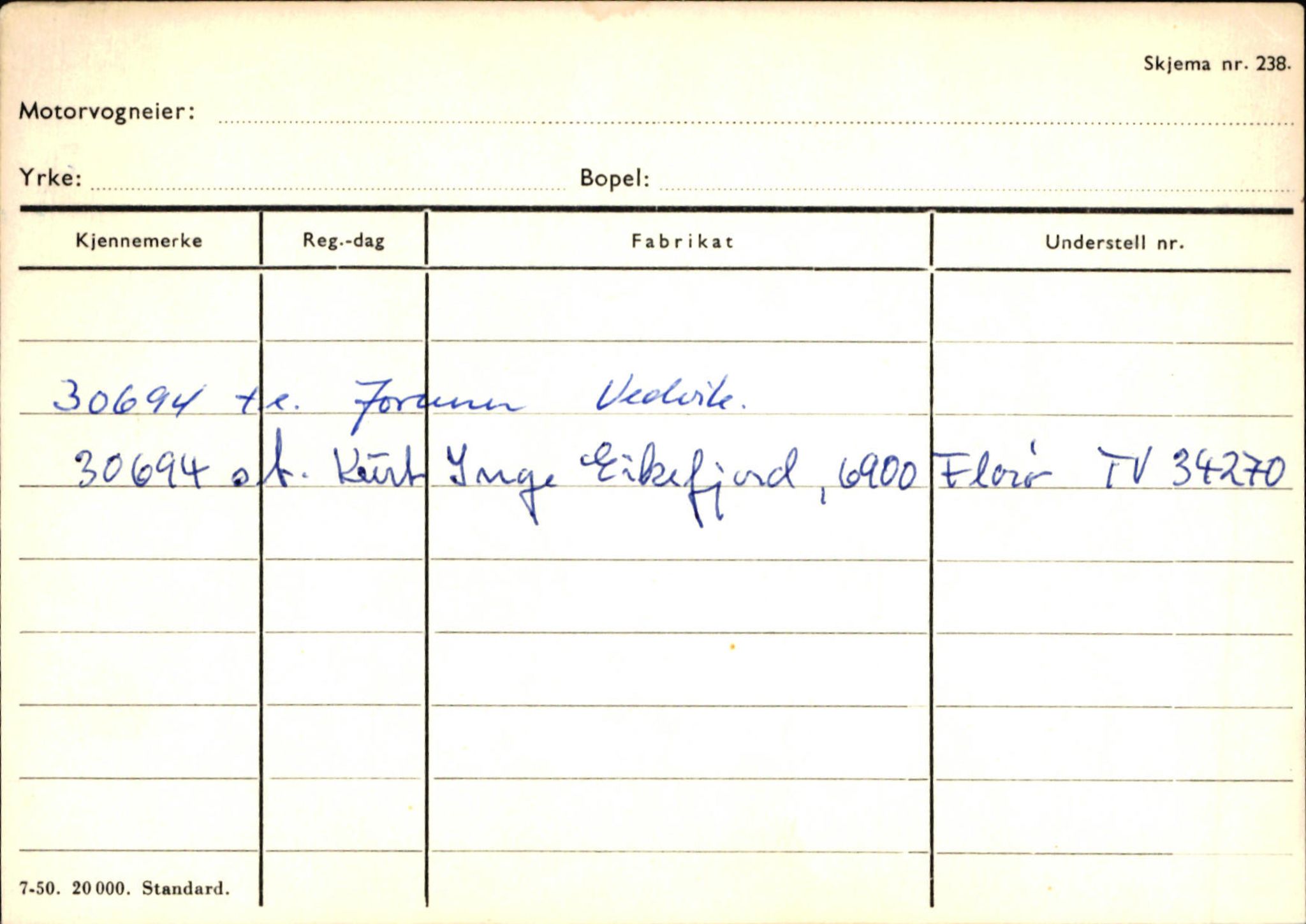 Statens vegvesen, Sogn og Fjordane vegkontor, AV/SAB-A-5301/4/F/L0125: Eigarregister Sogndal V-Å. Aurland A-Å. Fjaler A-N, 1945-1975, s. 1385