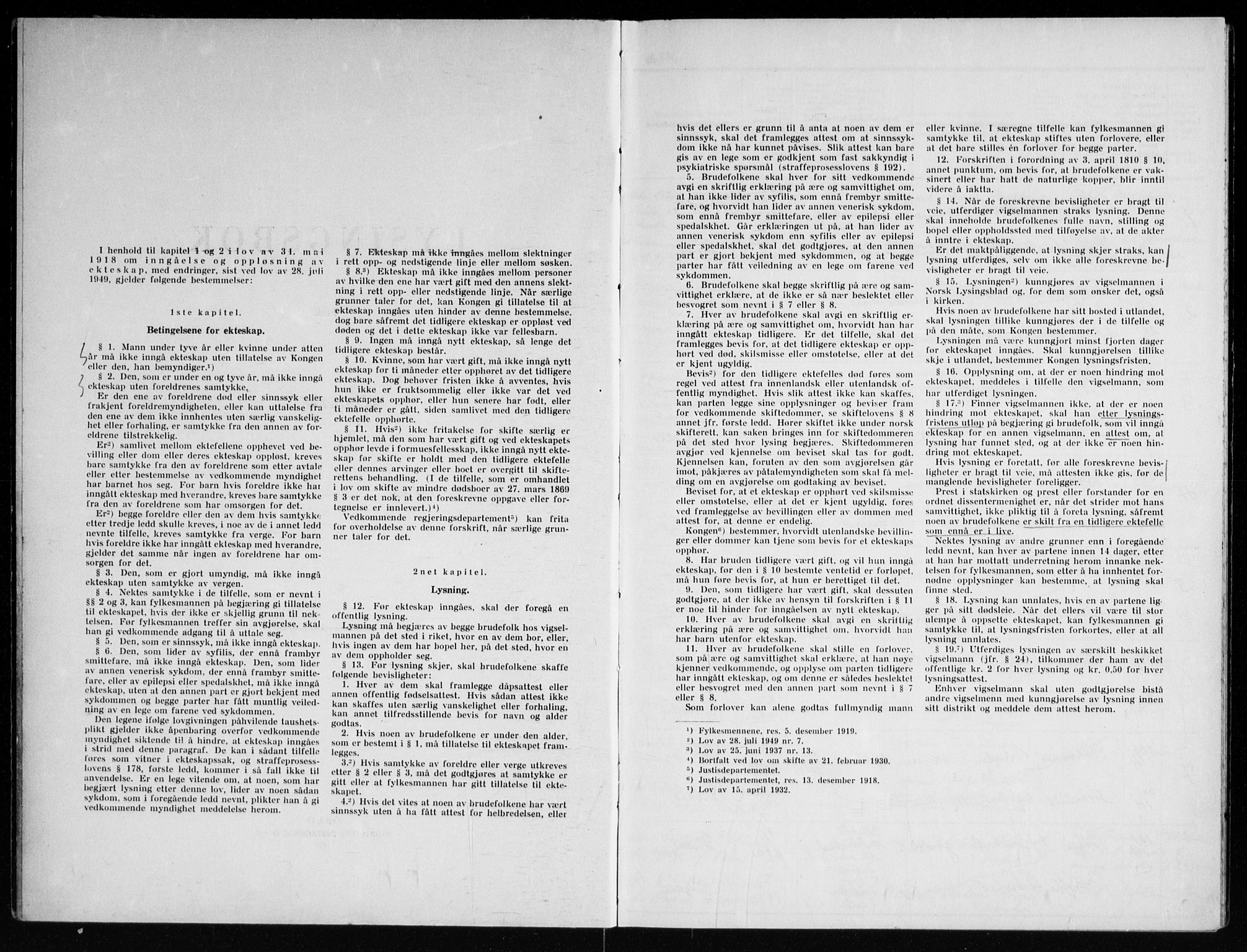 Sigdal kirkebøker, AV/SAKO-A-245/H/Ha/L0002: Lysningsprotokoll nr. 2, 1954-1975