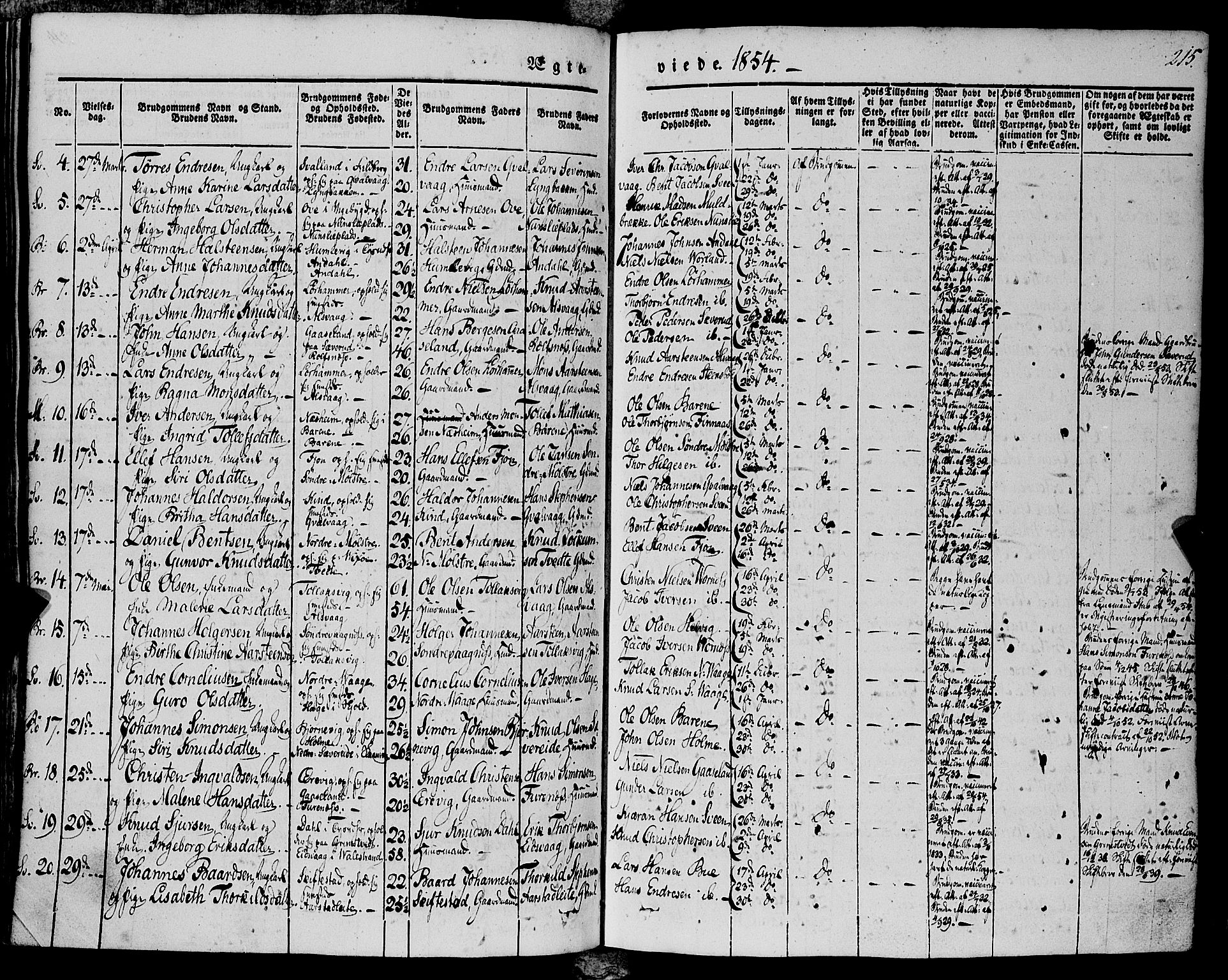 Finnås sokneprestembete, AV/SAB-A-99925/H/Ha/Haa/Haaa/L0007: Ministerialbok nr. A 7, 1850-1862, s. 215