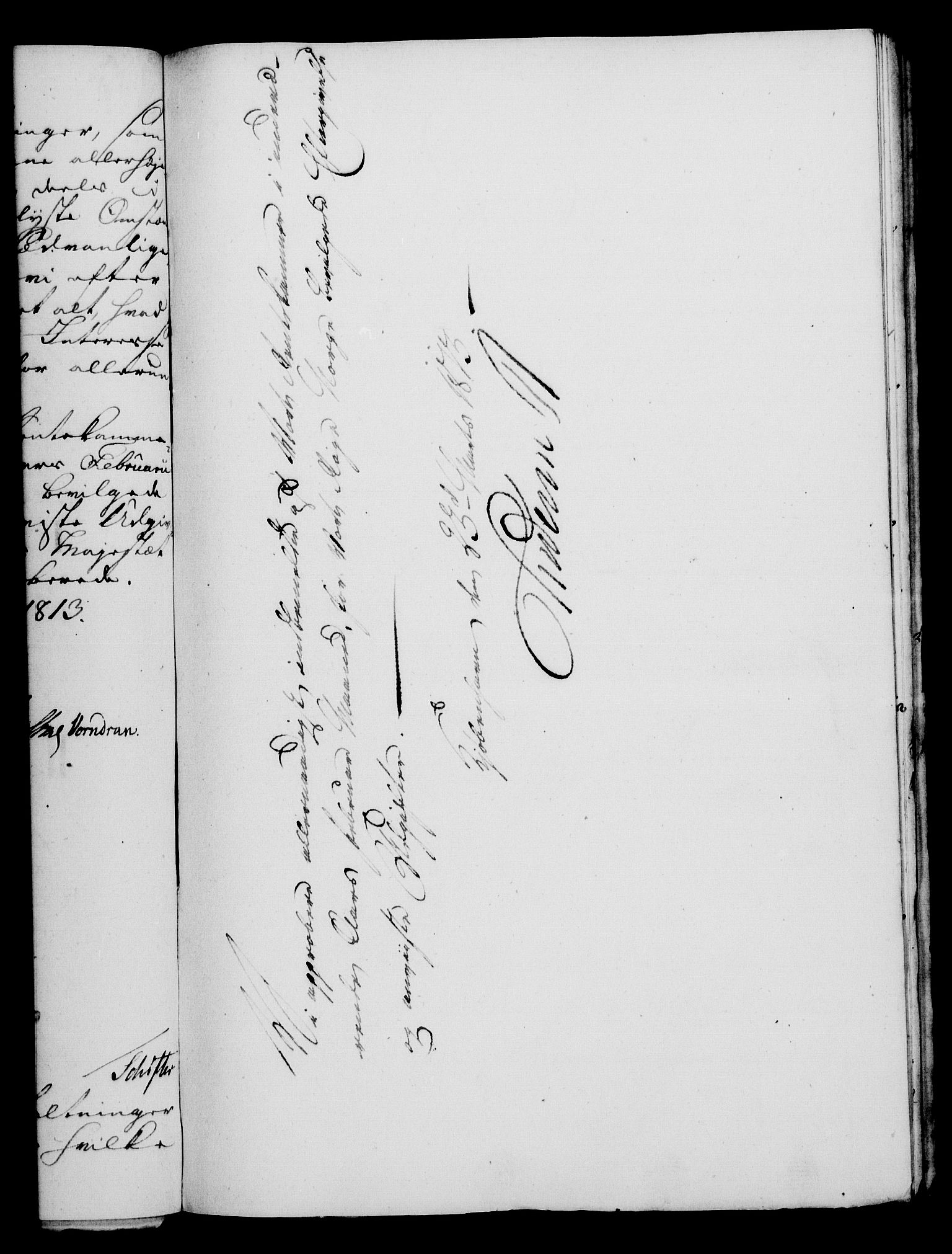 Rentekammeret, Kammerkanselliet, RA/EA-3111/G/Gf/Gfa/L0095: Norsk relasjons- og resolusjonsprotokoll (merket RK 52.95), 1813-1814, s. 165
