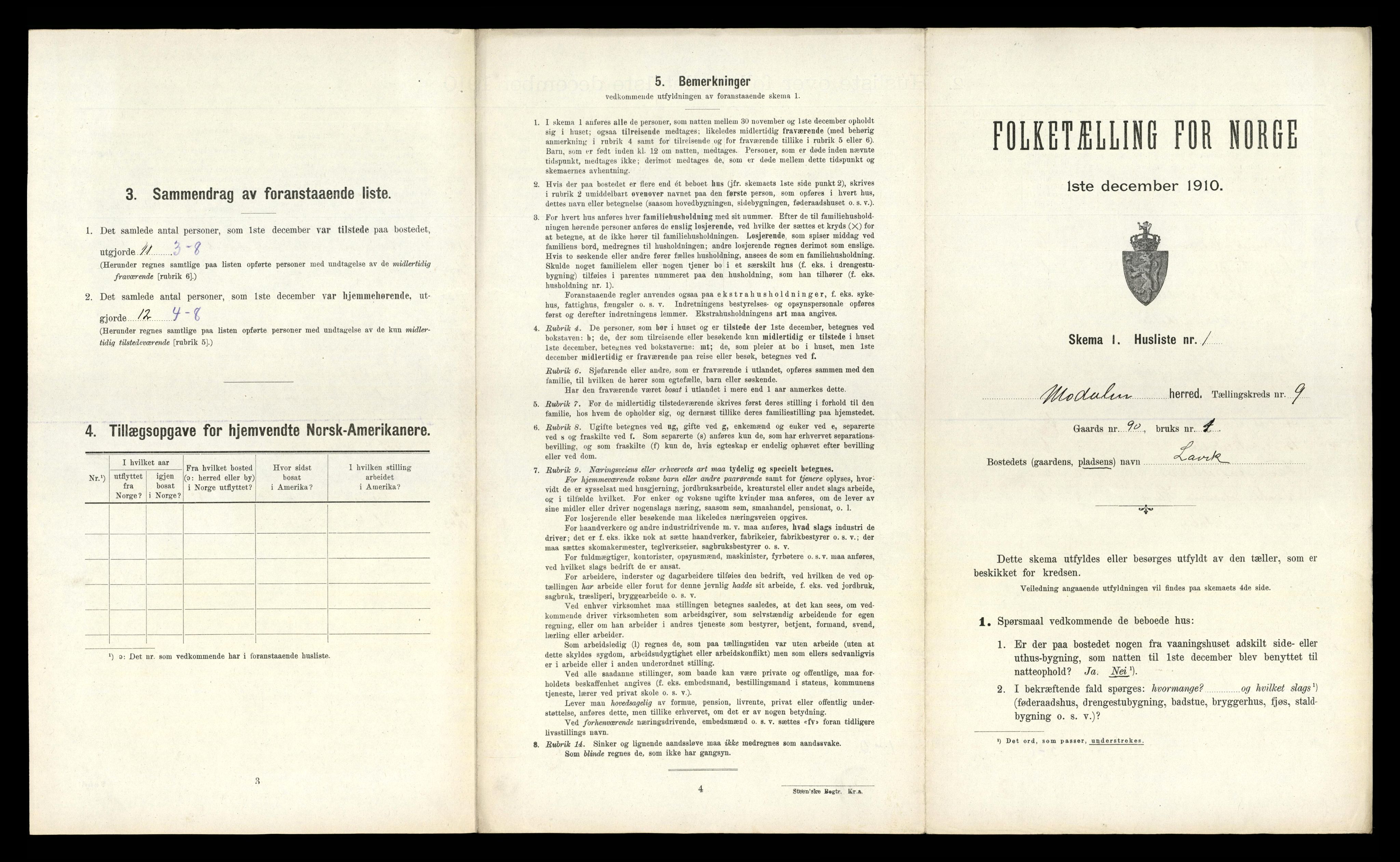 RA, Folketelling 1910 for 1252 Modalen herred, 1910, s. 243