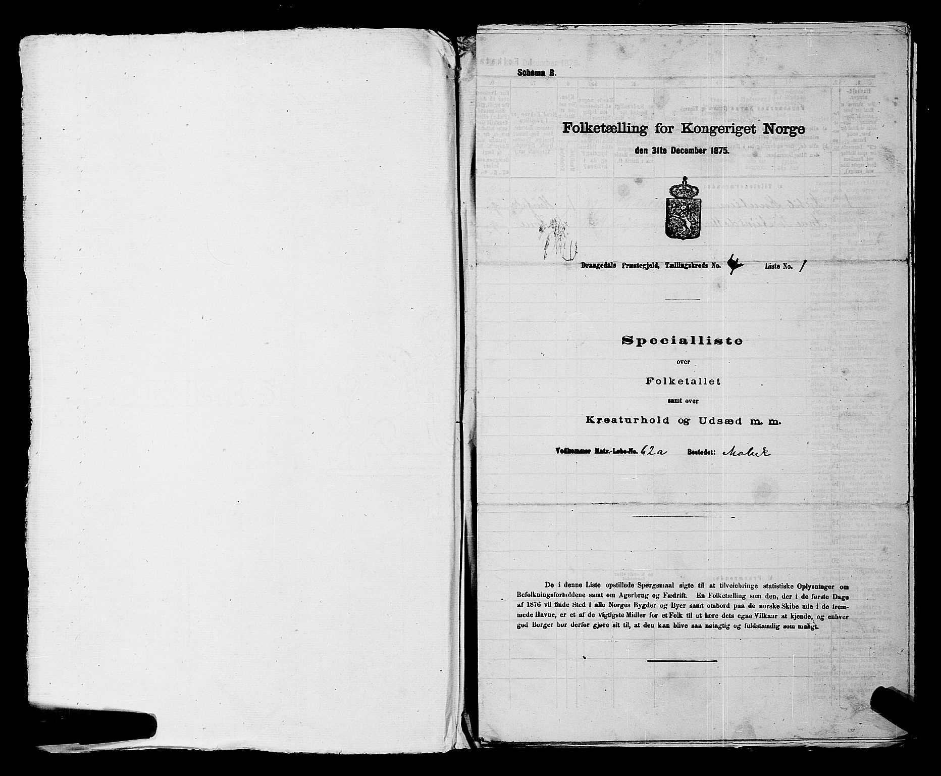 SAKO, Folketelling 1875 for 0817P Drangedal prestegjeld, 1875, s. 414