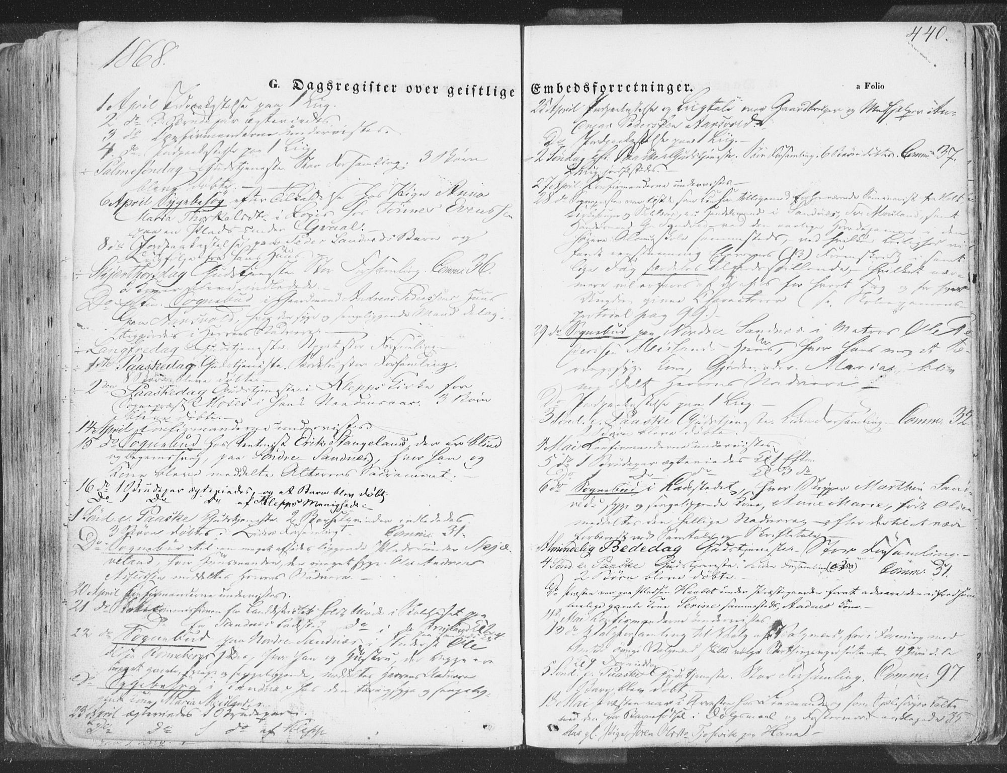 Høyland sokneprestkontor, AV/SAST-A-101799/001/30BA/L0009: Ministerialbok nr. A 9.2, 1857-1877, s. 440