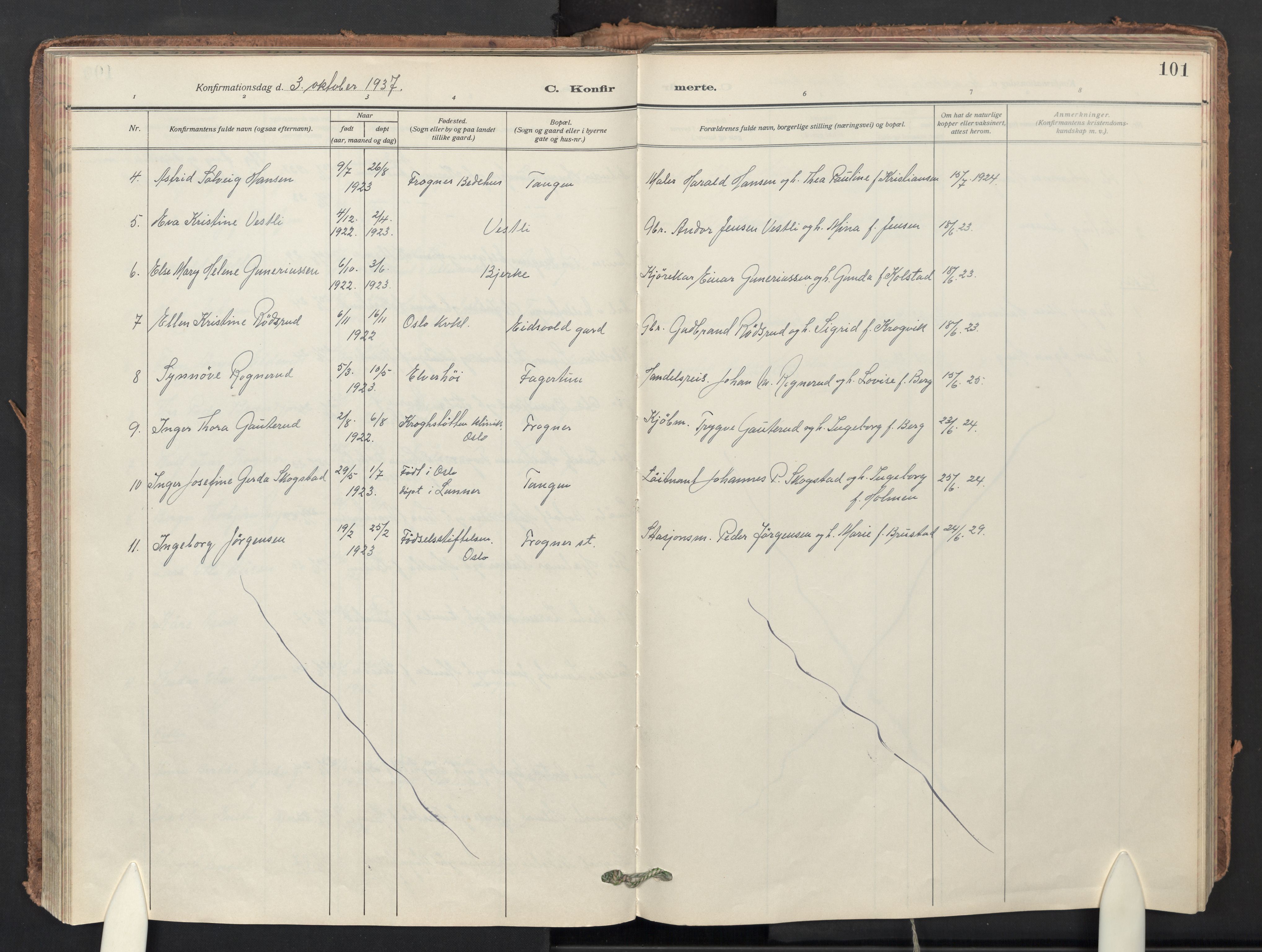 Sørum prestekontor Kirkebøker, AV/SAO-A-10303/F/Fb/L0002: Ministerialbok nr. II 2, 1915-1954, s. 101