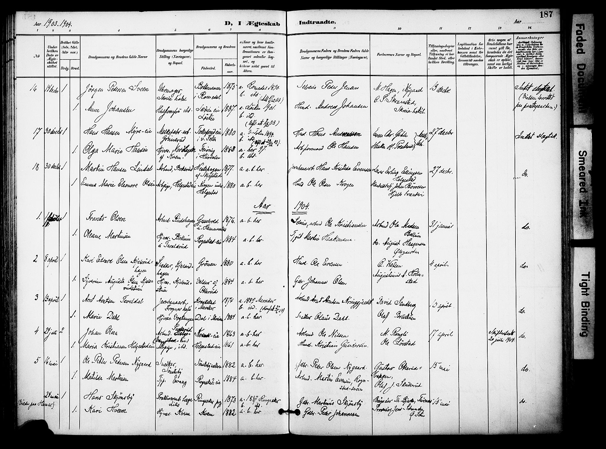 Østre Toten prestekontor, AV/SAH-PREST-104/H/Ha/Haa/L0009: Ministerialbok nr. 9, 1897-1913, s. 187