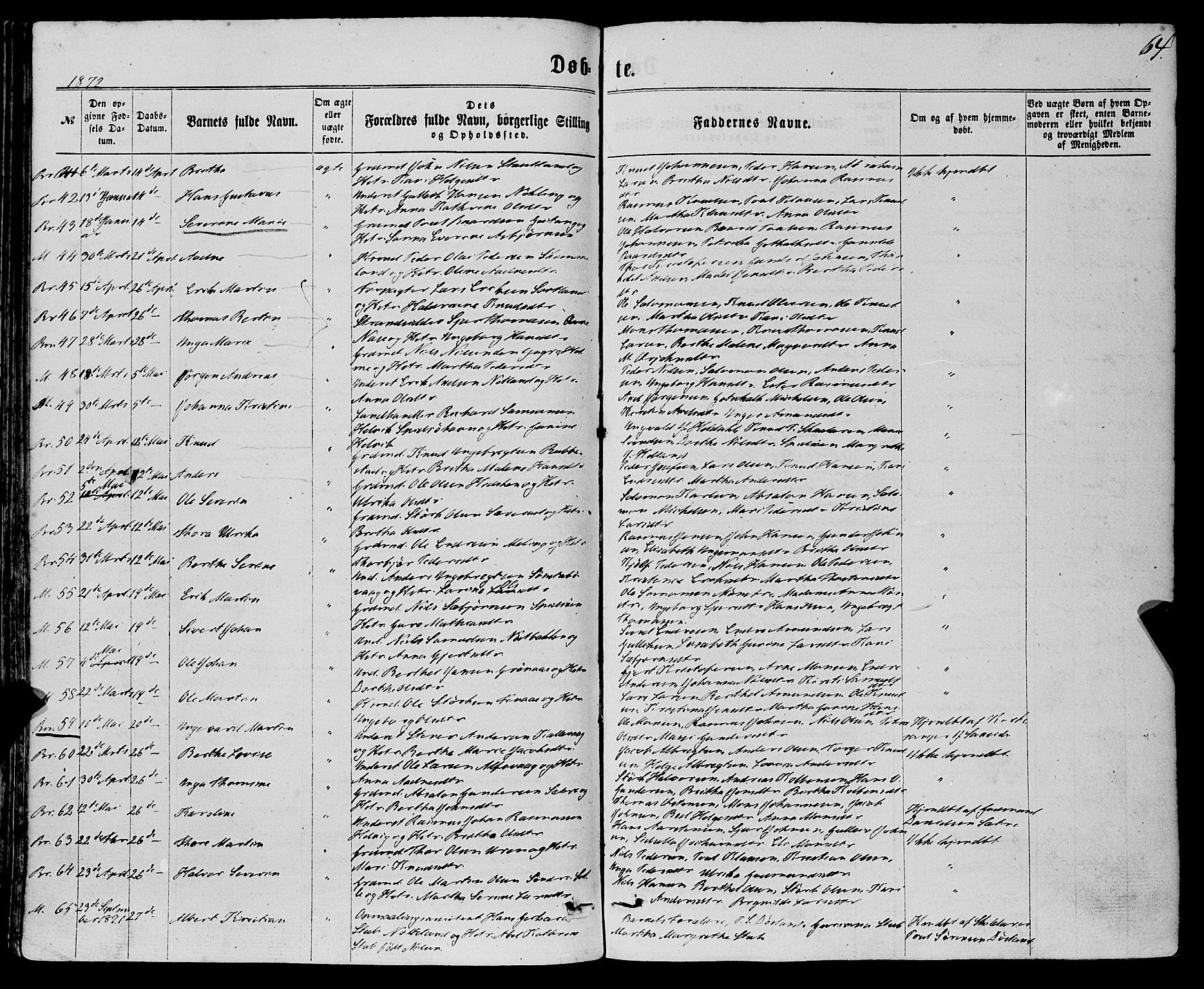 Finnås sokneprestembete, SAB/A-99925/H/Ha/Haa/Haaa/L0008: Ministerialbok nr. A 8, 1863-1872, s. 64