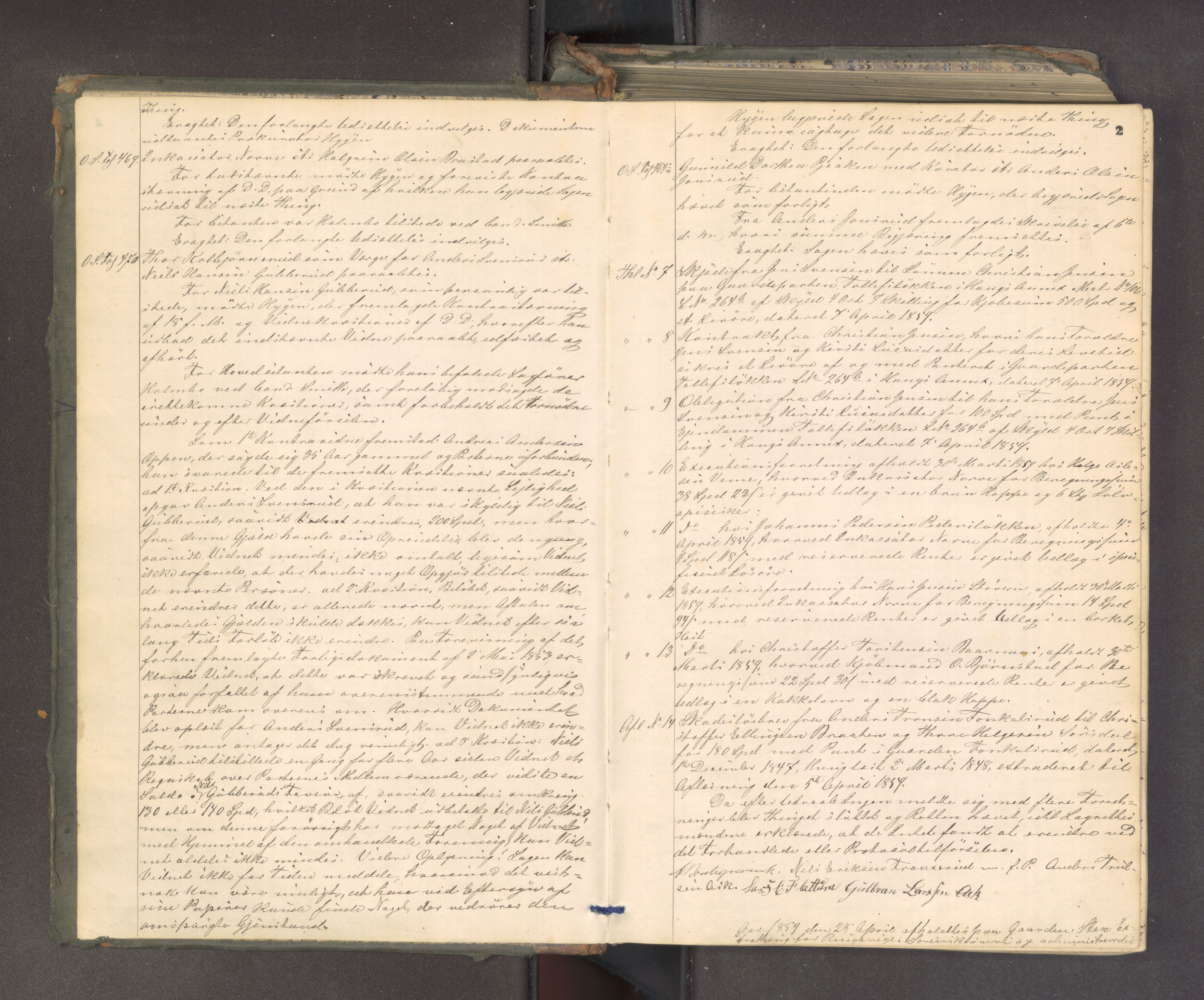 Ringerike sorenskriveri, AV/SAKO-A-105/F/Fa/Faa/L0010: Tingbok, 1859-1864, s. 1b-2a
