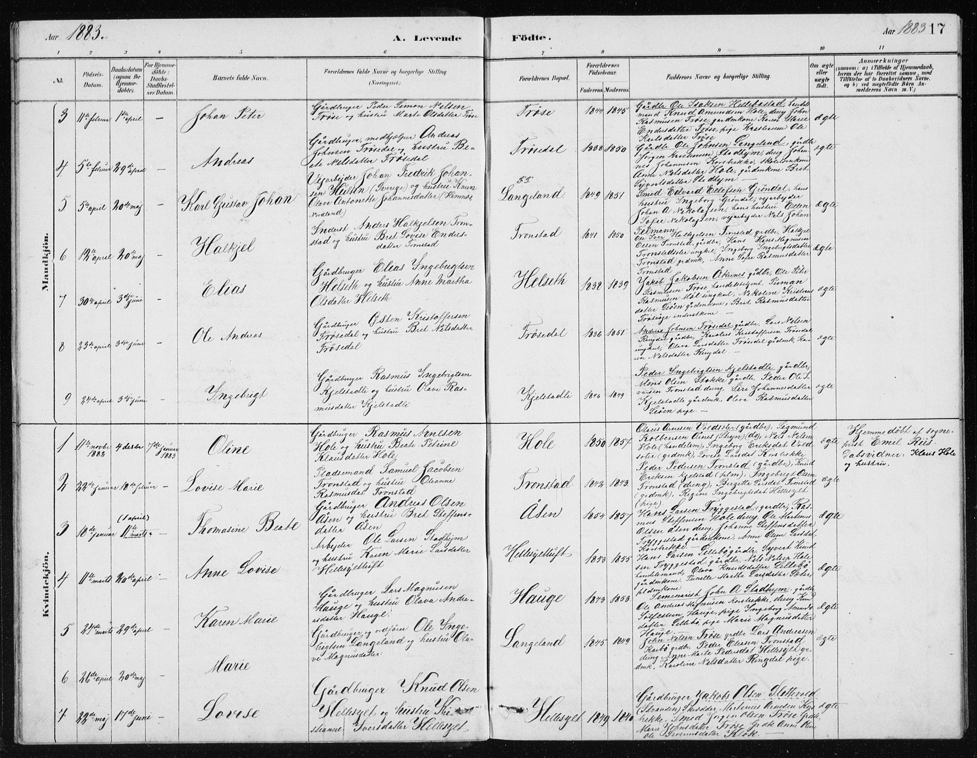 Ministerialprotokoller, klokkerbøker og fødselsregistre - Møre og Romsdal, AV/SAT-A-1454/517/L0230: Klokkerbok nr. 517C03, 1879-1912, s. 17