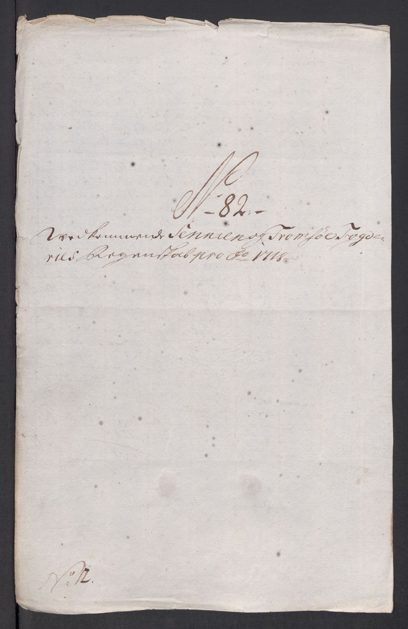 Rentekammeret inntil 1814, Reviderte regnskaper, Fogderegnskap, AV/RA-EA-4092/R68/L4764: Fogderegnskap Senja og Troms, 1718, s. 376