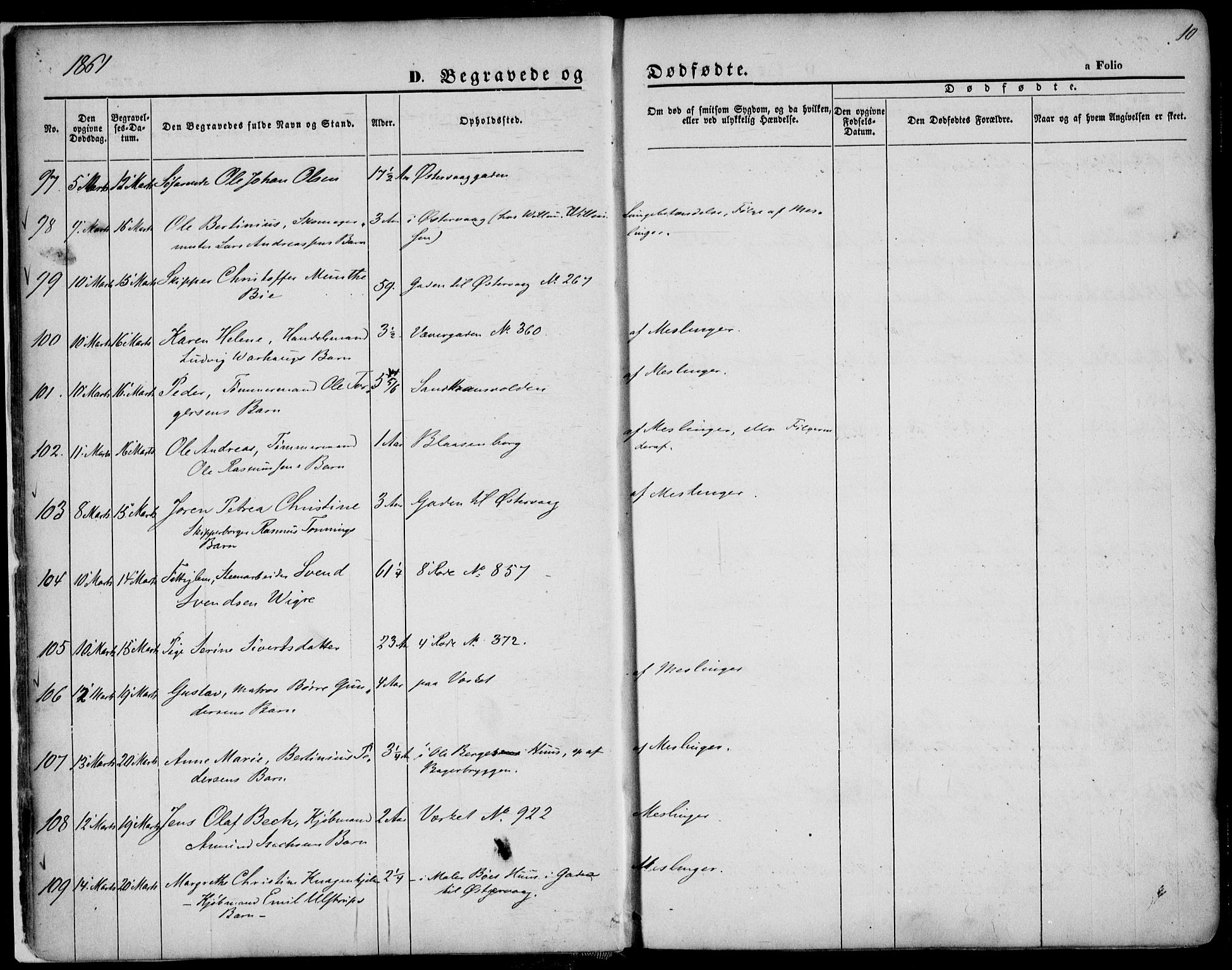 St. Petri sokneprestkontor, AV/SAST-A-101813/001/30/30BA/L0003: Ministerialbok nr. A 3, 1861-1872, s. 10