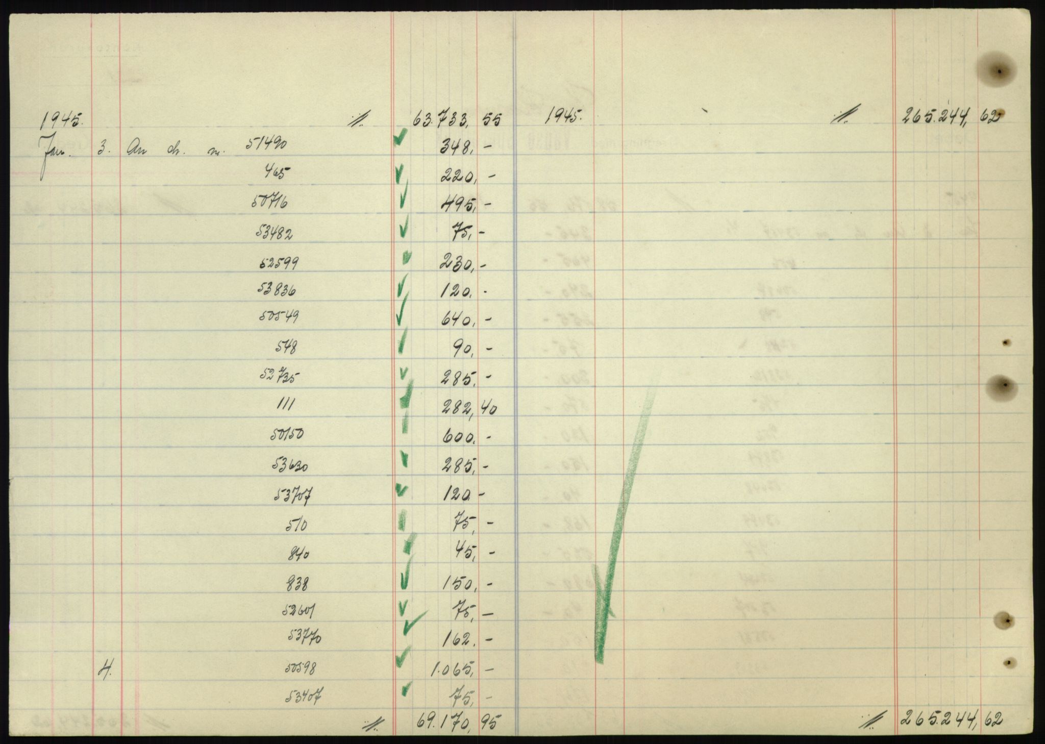 Forsvarsdepartementet, 10. kontor / Oppgjørskontoret, AV/RA-RAFA-1225/D/Db/L0180: Lista oppgjørskontor, 1942-1952, s. 1998