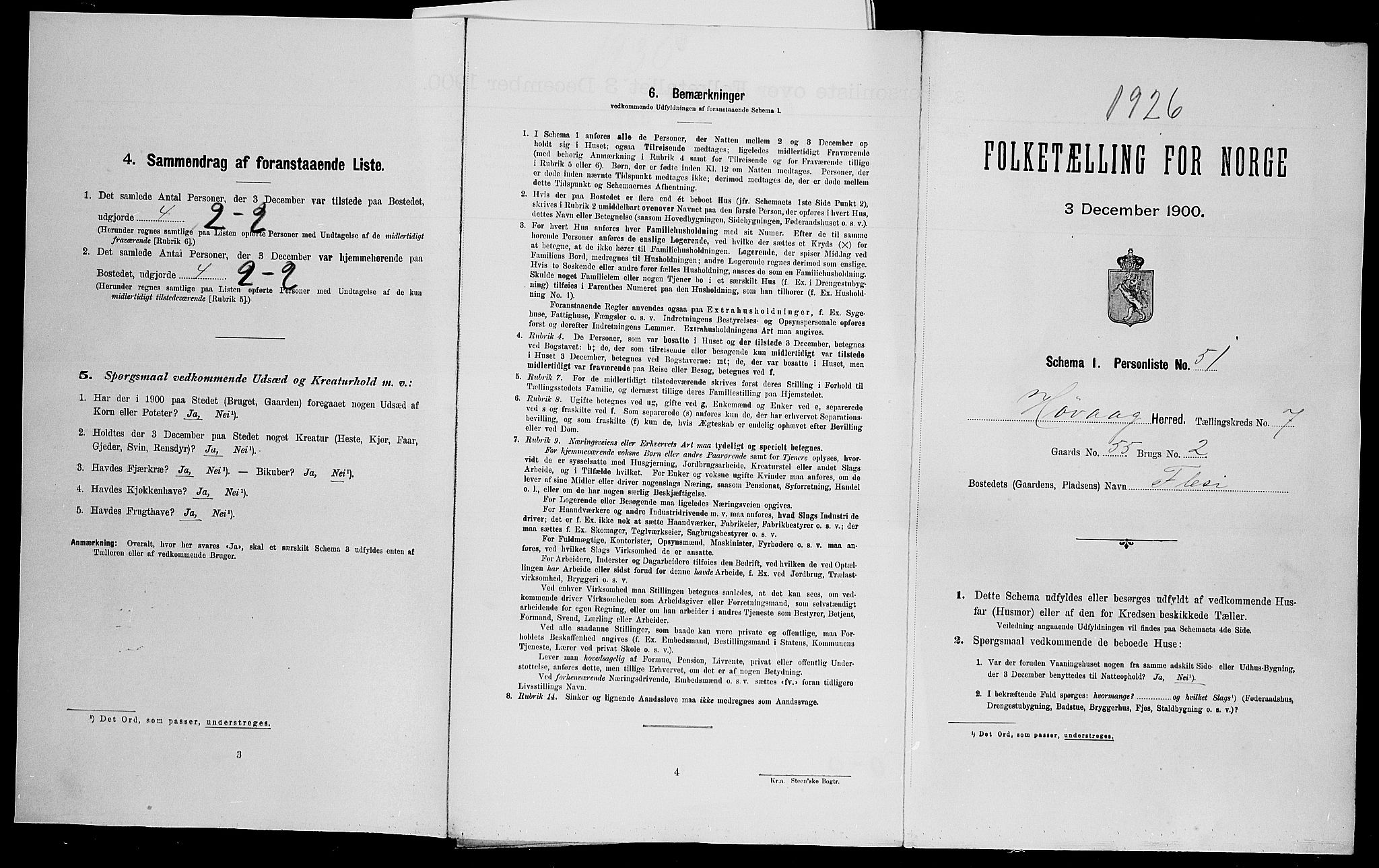 SAK, Folketelling 1900 for 0927 Høvåg herred, 1900, s. 796