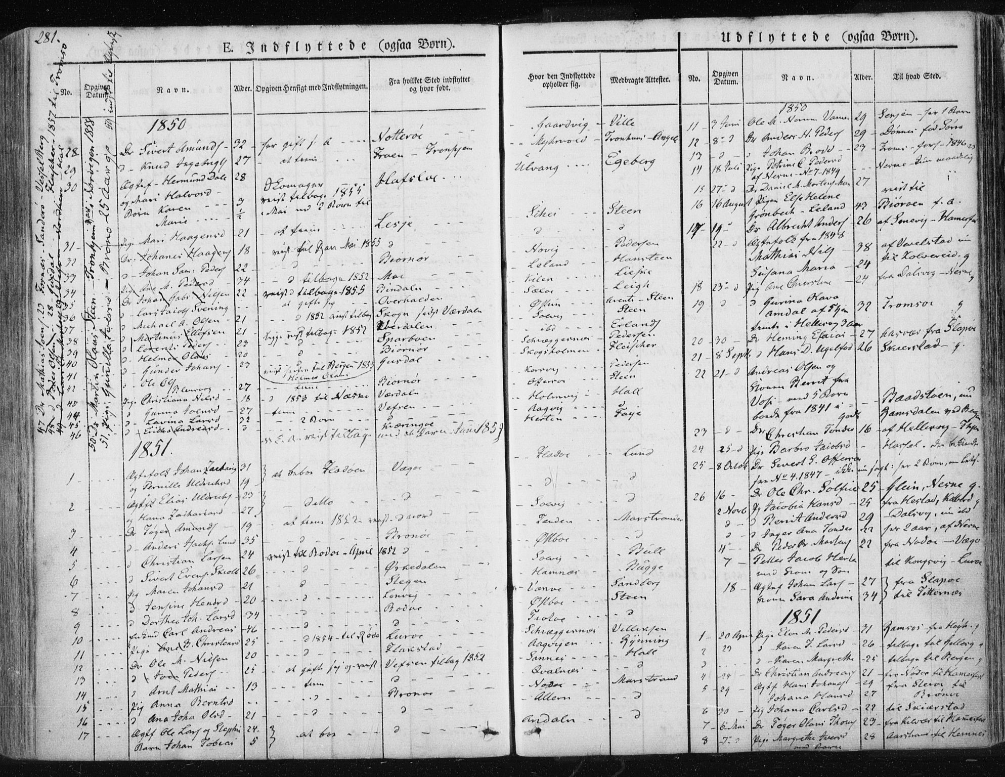 Ministerialprotokoller, klokkerbøker og fødselsregistre - Nordland, SAT/A-1459/830/L0447: Ministerialbok nr. 830A11, 1831-1854, s. 281