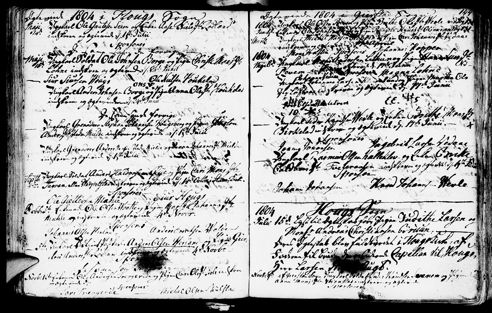 Haus sokneprestembete, SAB/A-75601/H/Haa: Ministerialbok nr. A 11, 1796-1816, s. 144