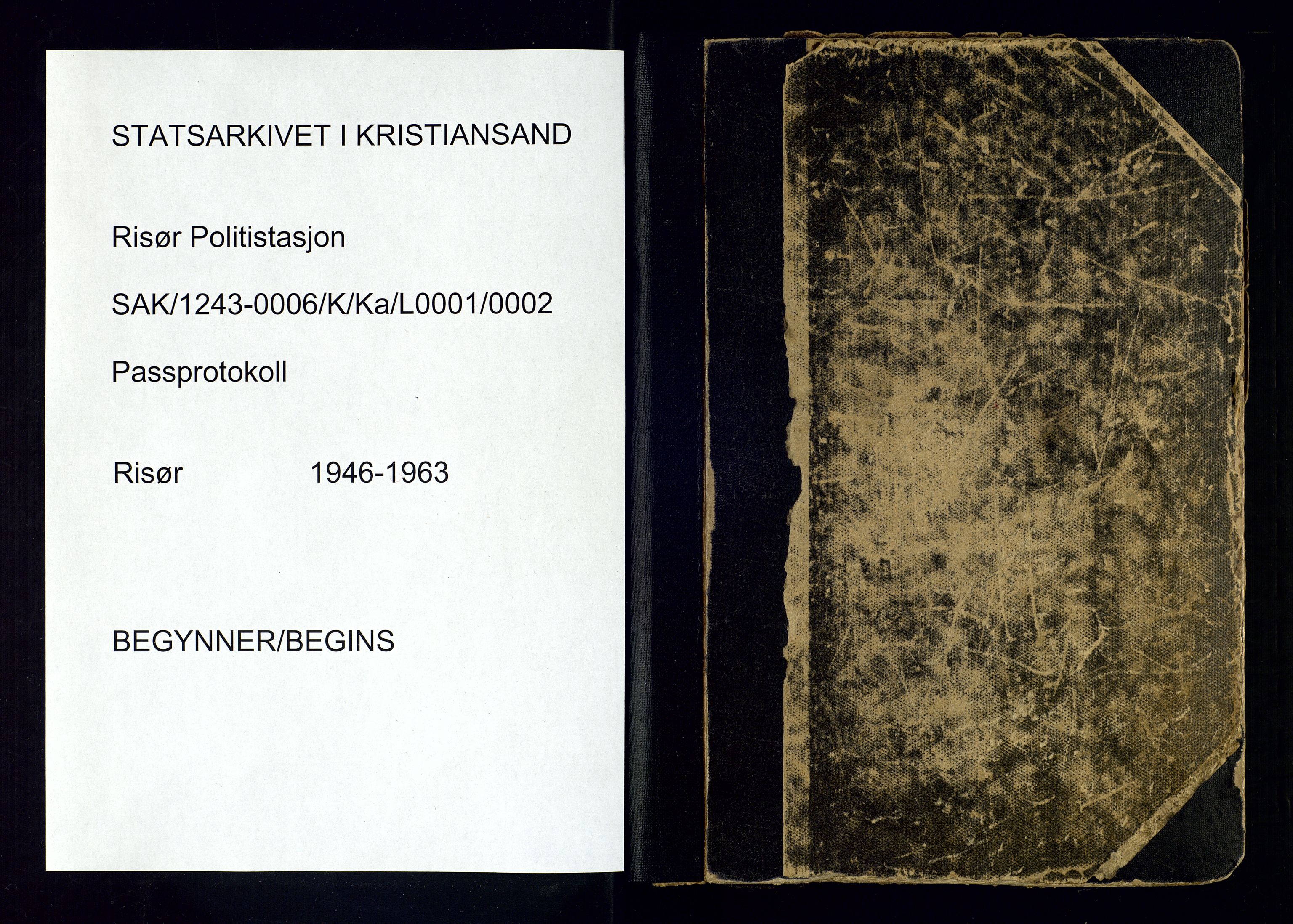 Risør politistasjon, SAK/1243-0006/K/Ka/L0001/0002: Passprotokoller / Passprotokoll, 1946-1963