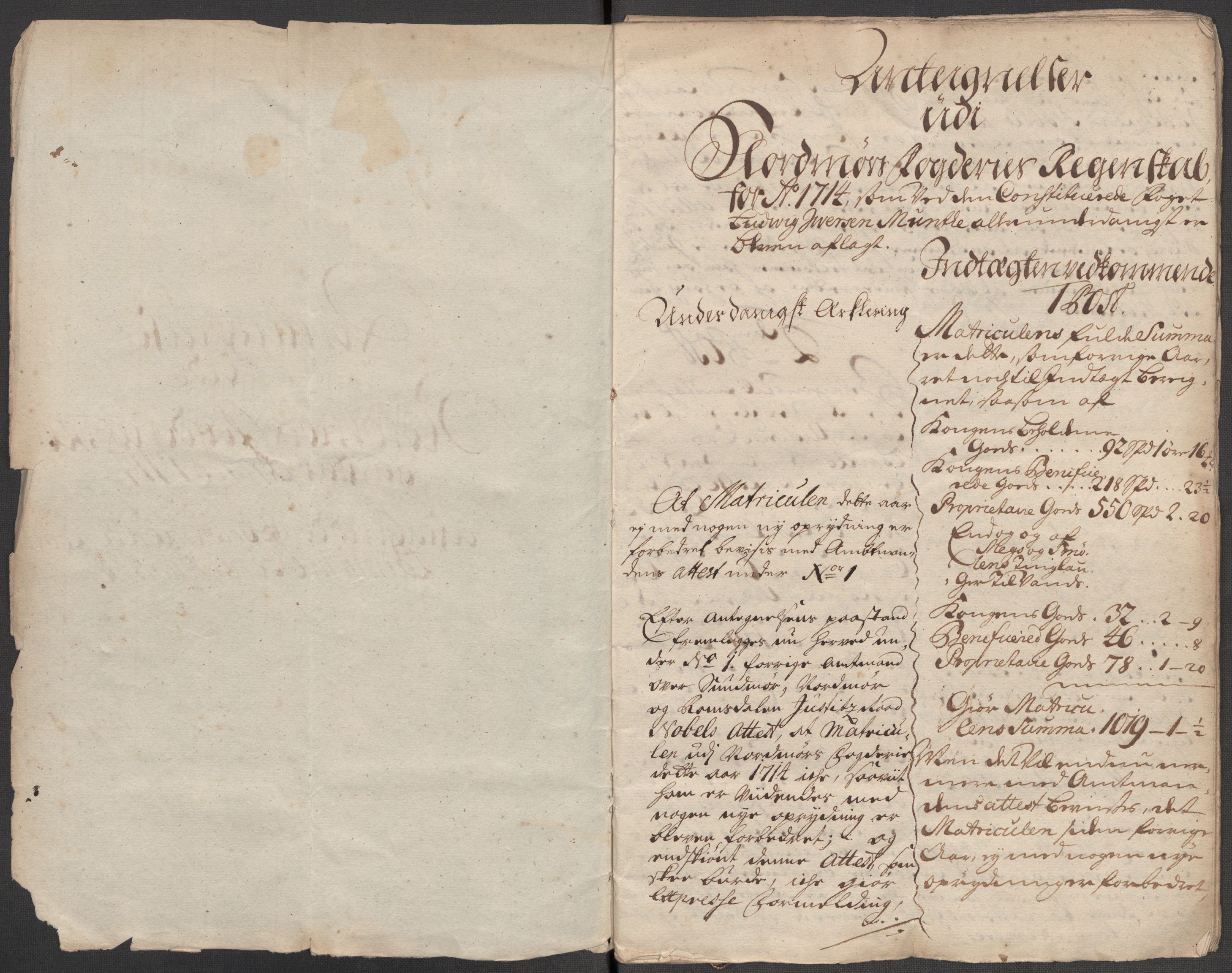 Rentekammeret inntil 1814, Reviderte regnskaper, Fogderegnskap, AV/RA-EA-4092/R56/L3748: Fogderegnskap Nordmøre, 1714-1715, s. 247